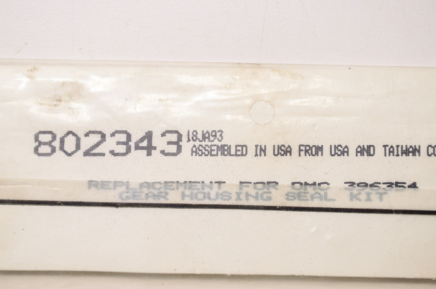 Quick Fit 802343, 396354 Quicksilver Mercury Marine Gear Housing Seal Kit NOS