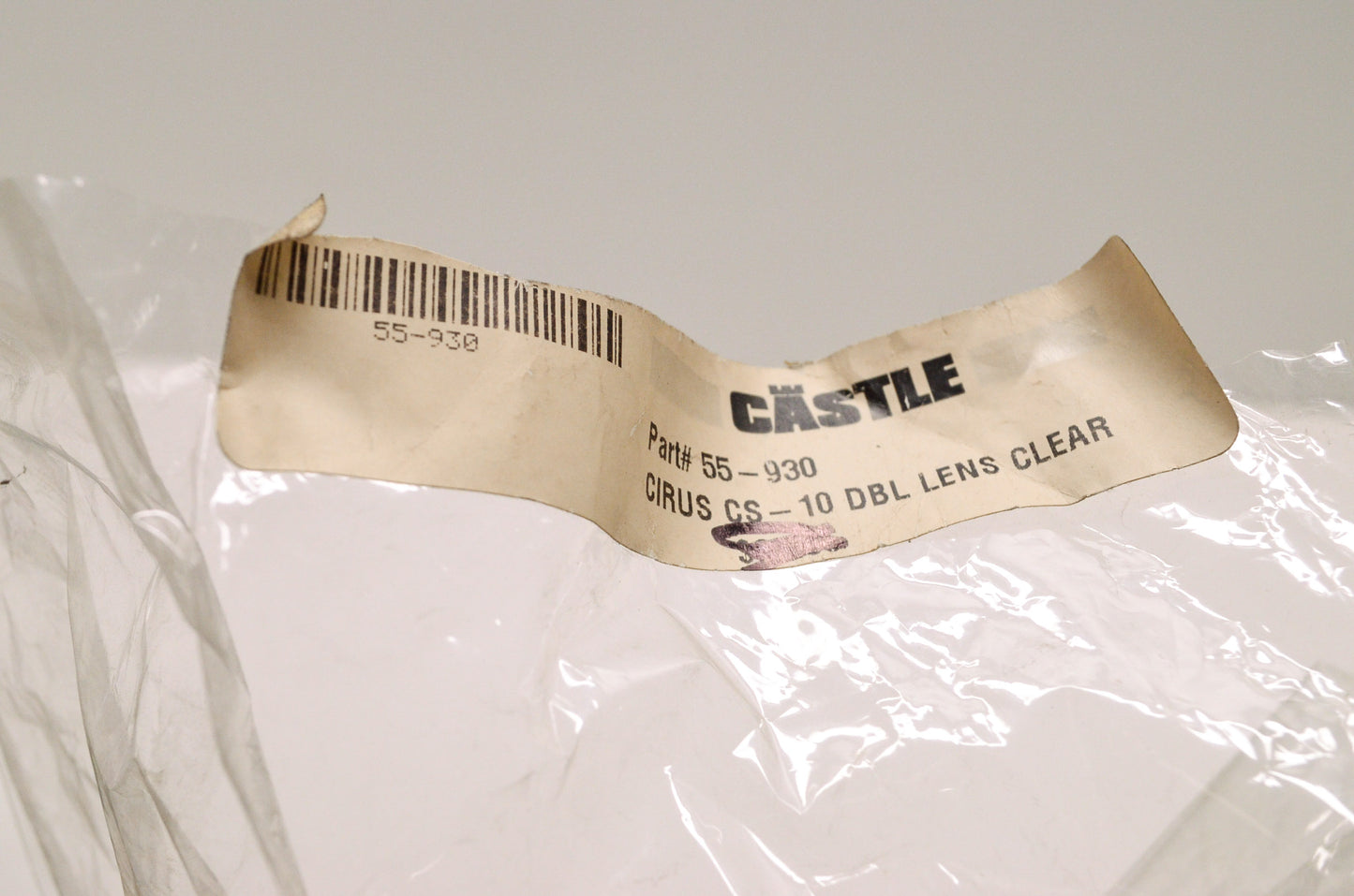 New Castle Cirrus CS-10 Clear Anti Fog Double Lens Thermoplastic Face Shield NOS