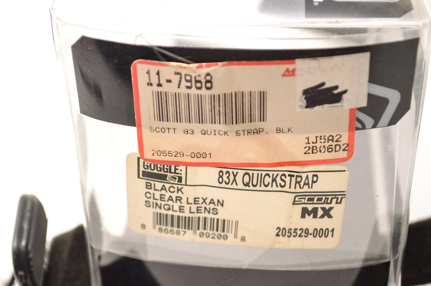 New Scott USA Black 83 83X Quick Strap Motorsports Goggle NOS