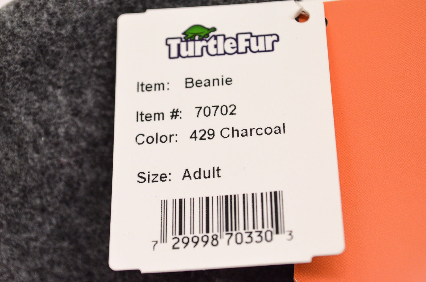 Turtle Fur 70702, 120C, 429 Charcoal Beanie Adult Size NOS