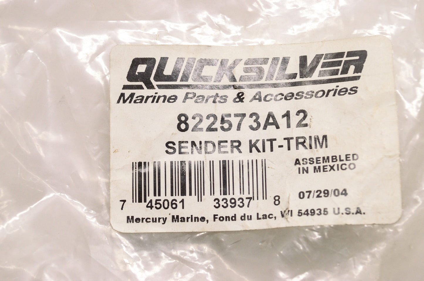New OEM Quicksilver Mercury Marine Trim Sender Kit NOS