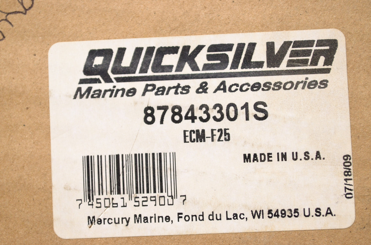 New OEM Quicksilver Mercury Marine ECM F25 4S 2 Cylinder NOS