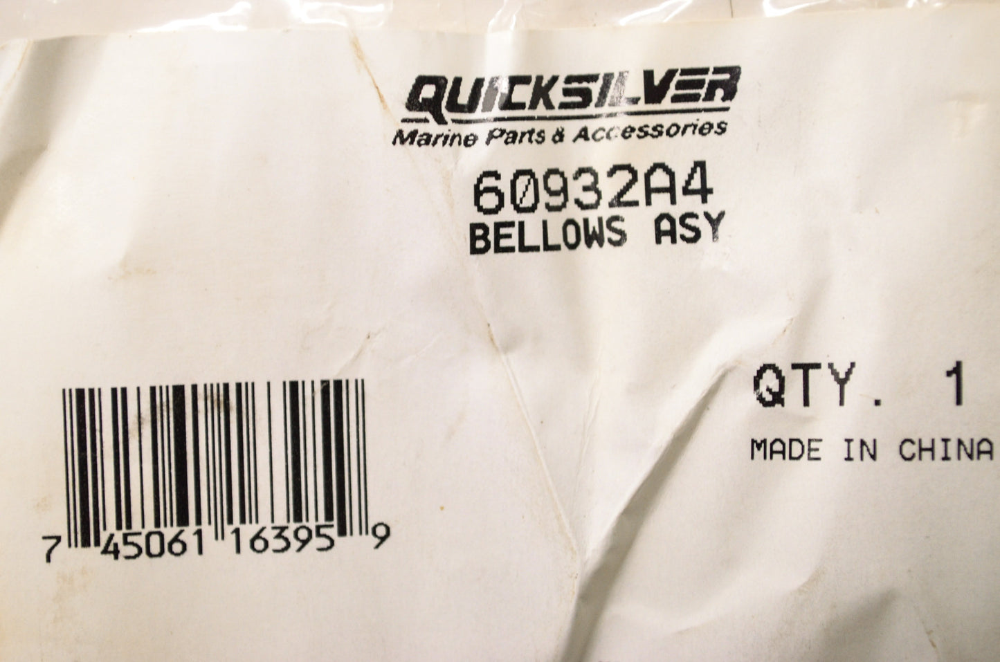 New OEM Quicksilver Mercury Marine Bellows Assembly NOS