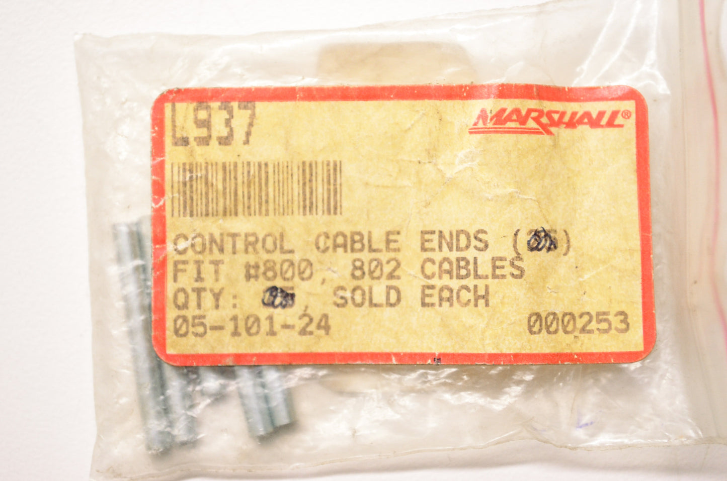 Control Cable End Fits #800 & 802 Cables Qty 6 NOS