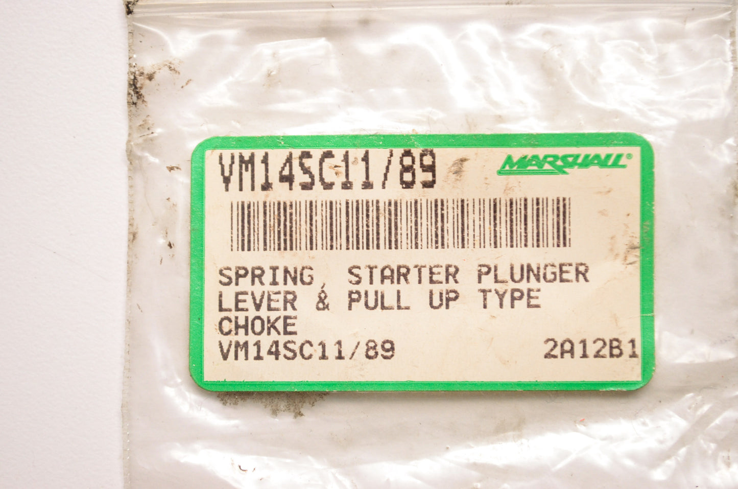 New Marshall Starter Plunger Lever & Pull Up Type Choke Spring NOS