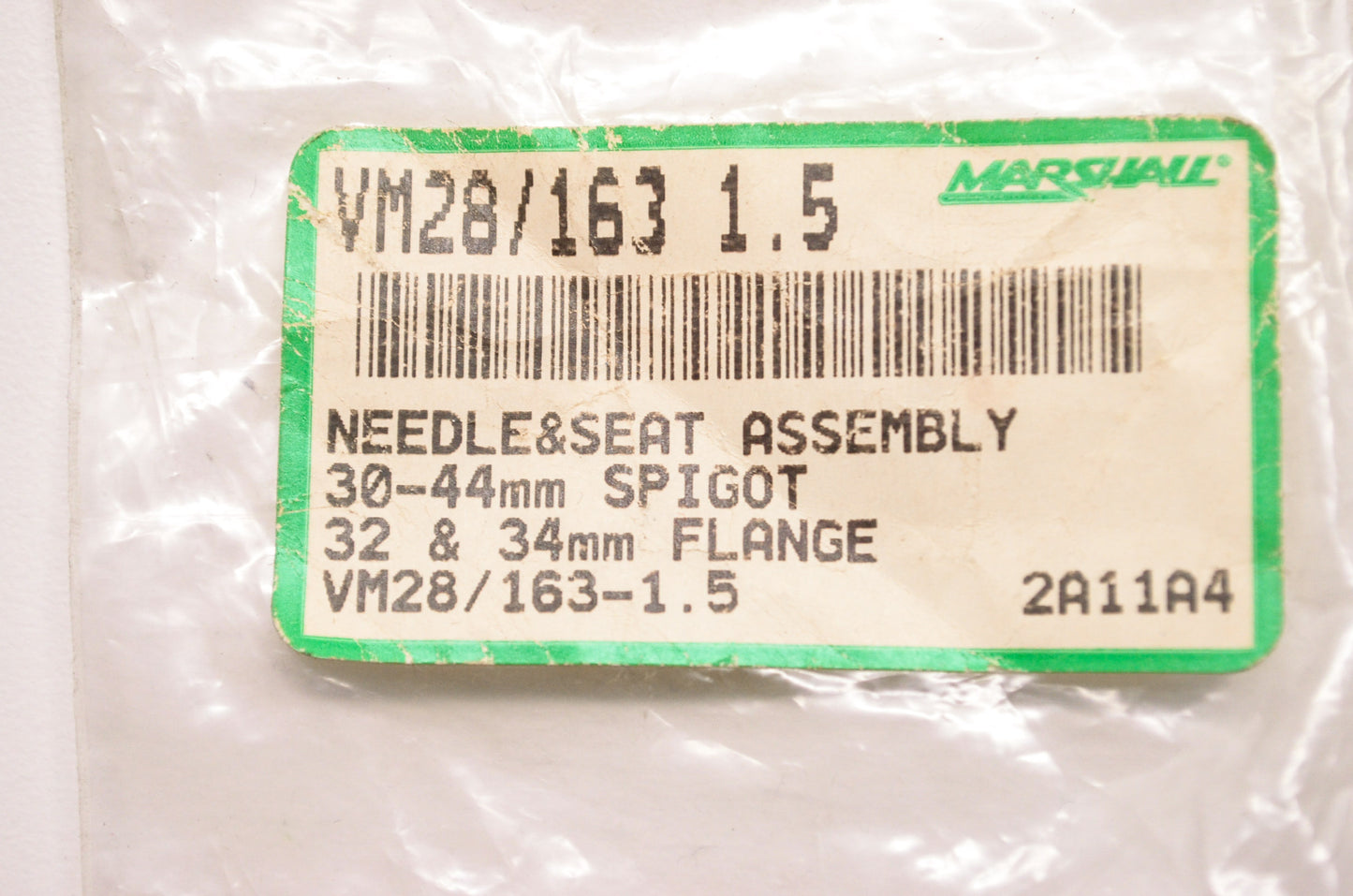 New Marshall Needle & Seat Assembly 30-44mm Spigot 32 & 34mm Flange NOS