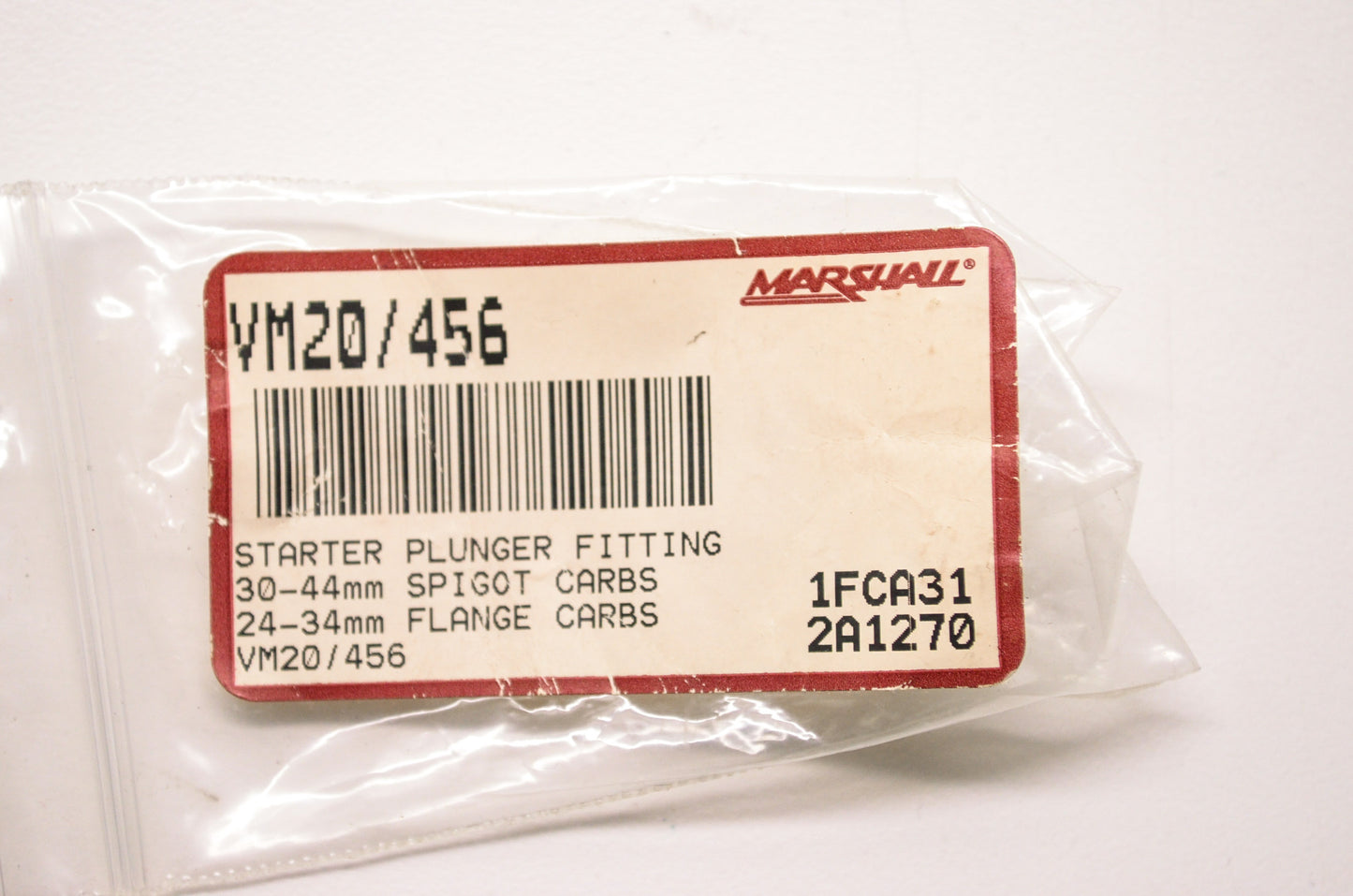 Starter Plunger Fitting 30 - 44mm Spigot Carbs 24 - 34mm Flange Carbs NOS