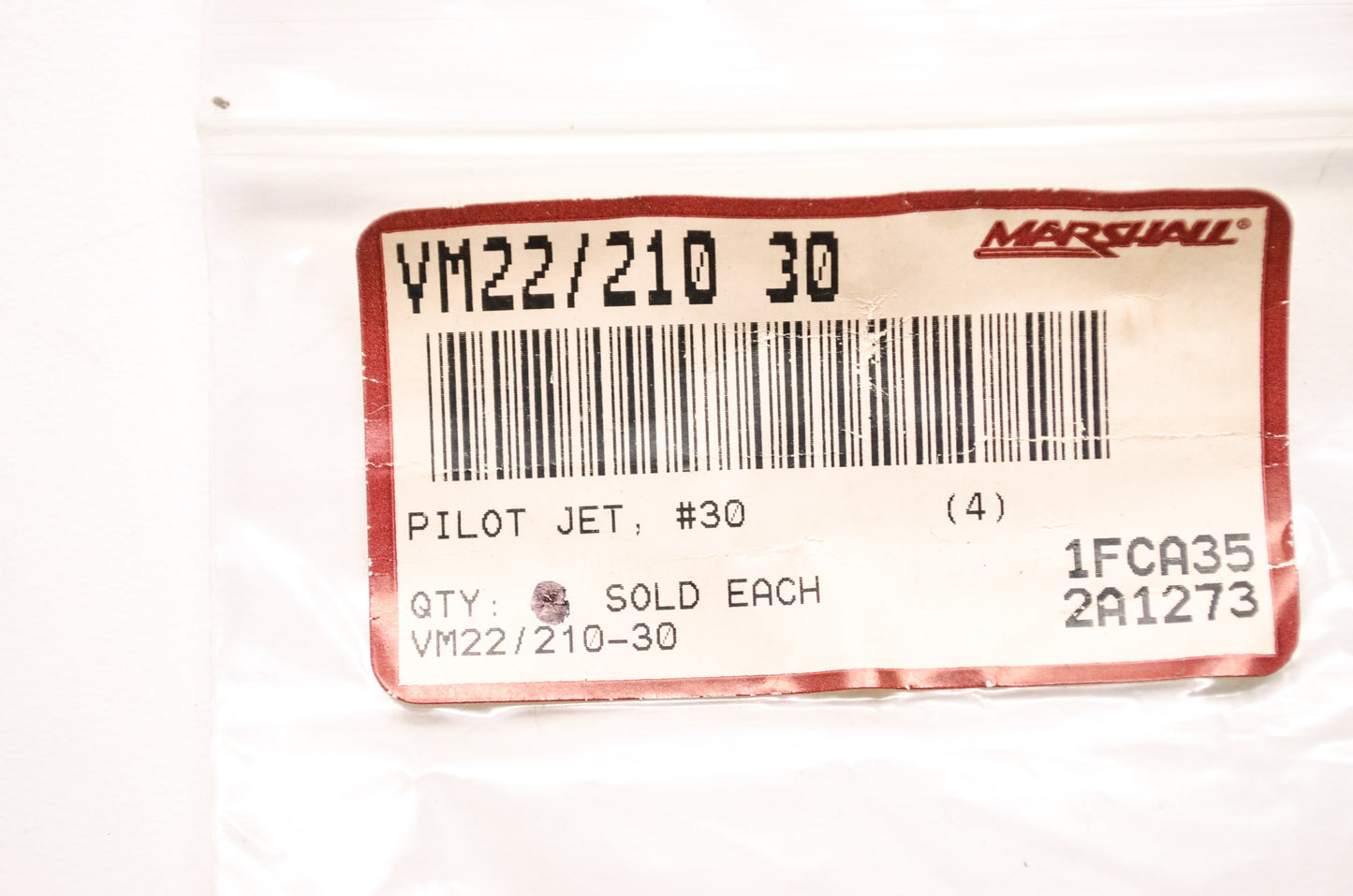 New Marshall Pilot Jet #30 NOS