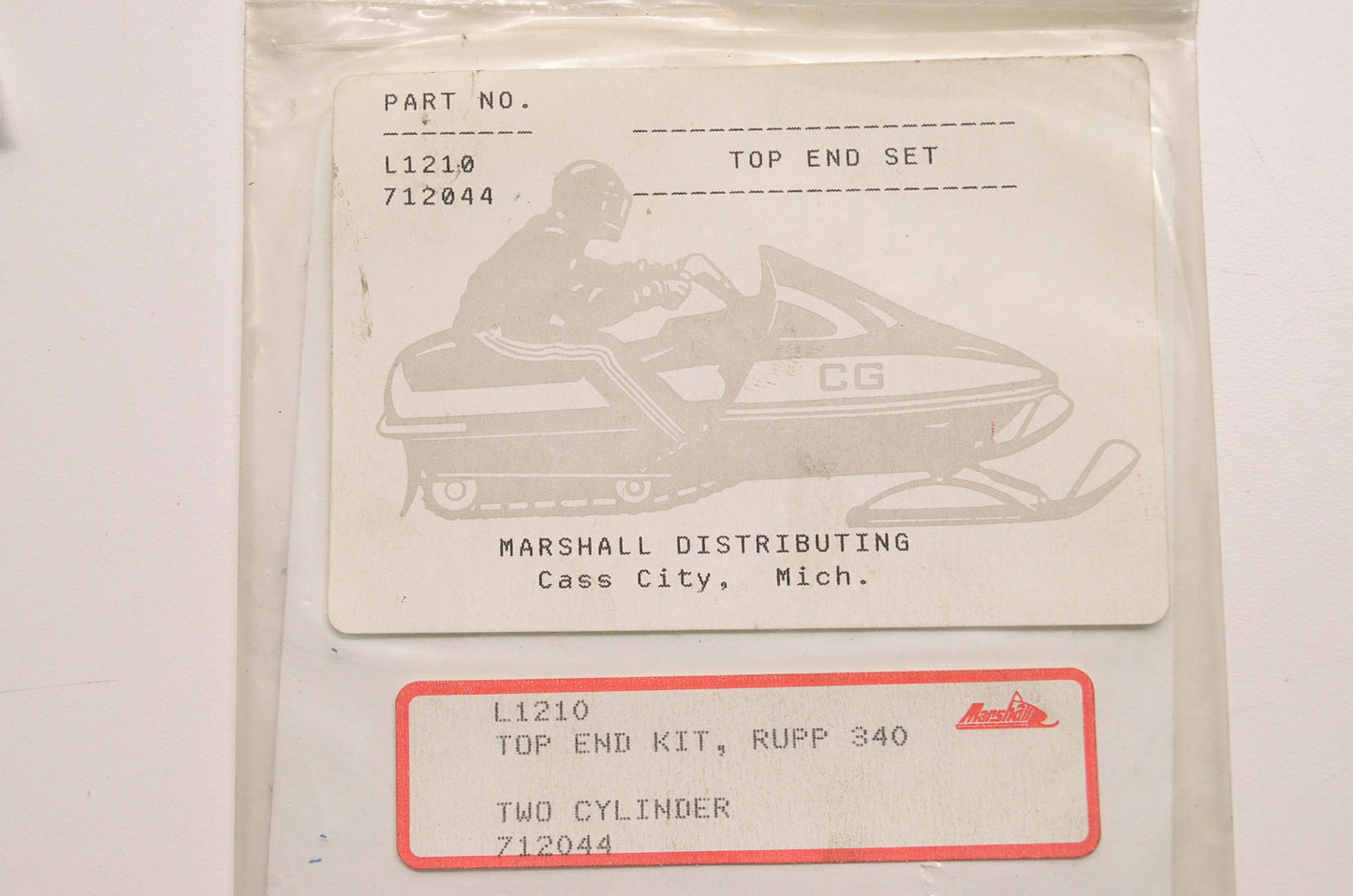 New Marshall Top End Kit Rupp 340 2 Cylinder NOS