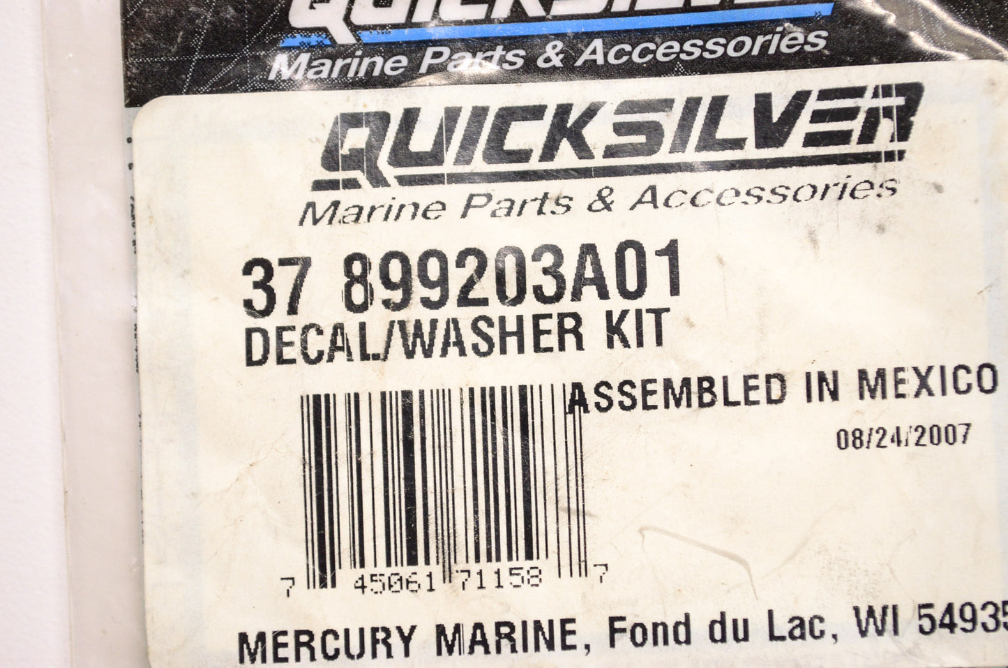Mercury Marine Decal Washer Kit NOS