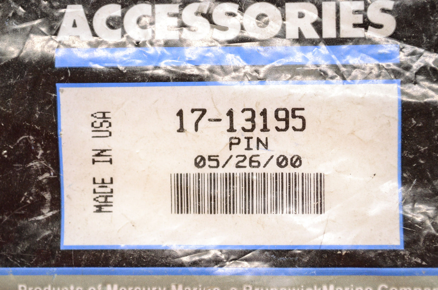 New OEM Quicksilver Mercury Marine Pin NOS
