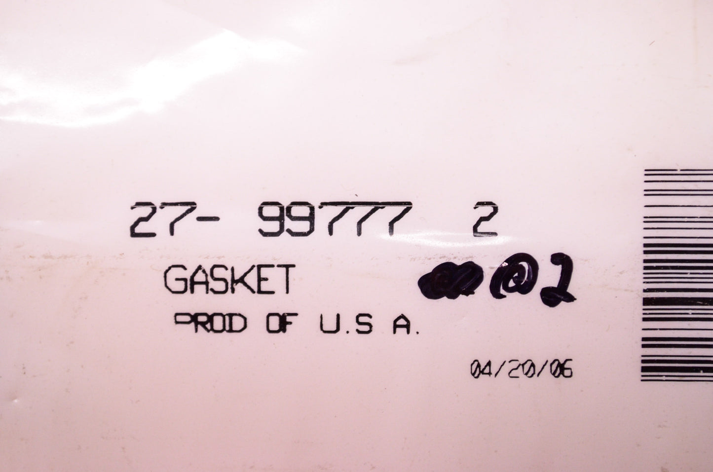 New OEM Quicksilver Mercury Marine Gasket Qty 2 NOS