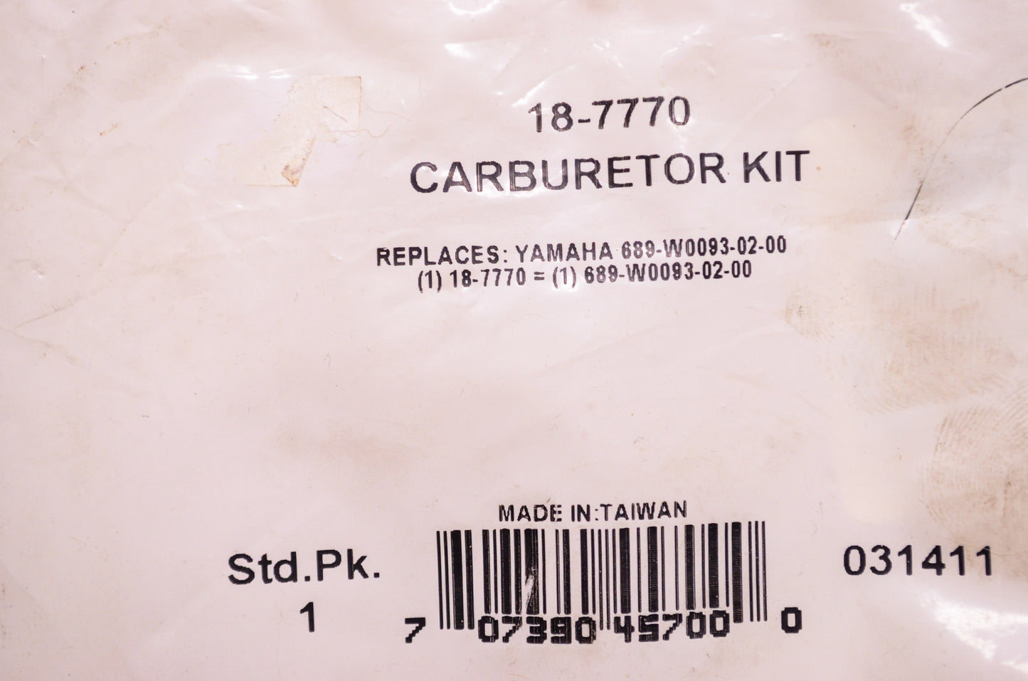 New Sierra Carburetor Kit Yamaha NOS