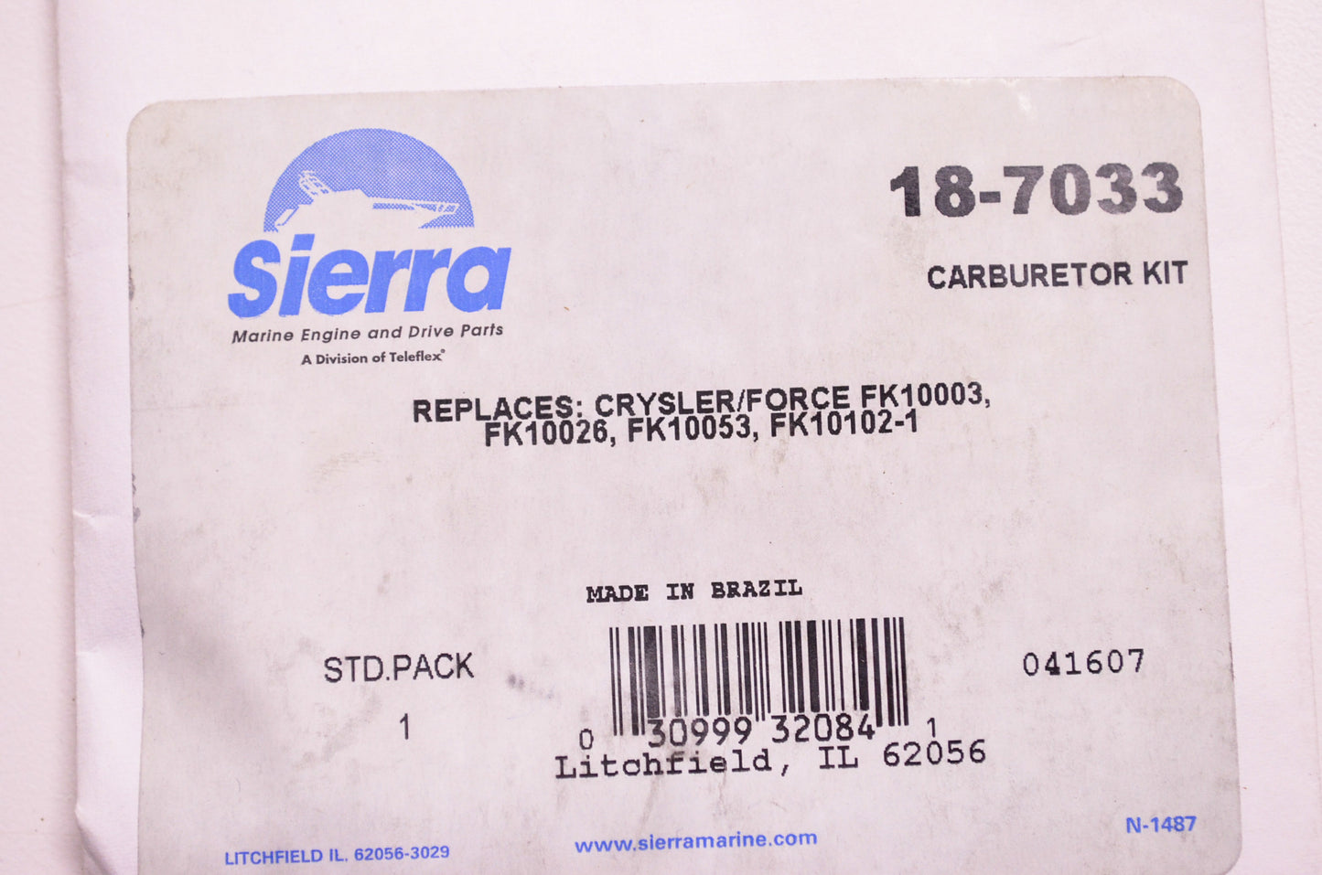 Carburetor Kit Chrysler Force NOS