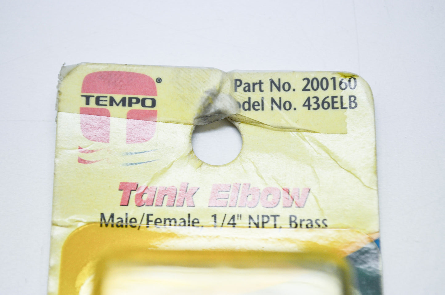 Brass Tank Elbow Male/Female 1/4' NOS