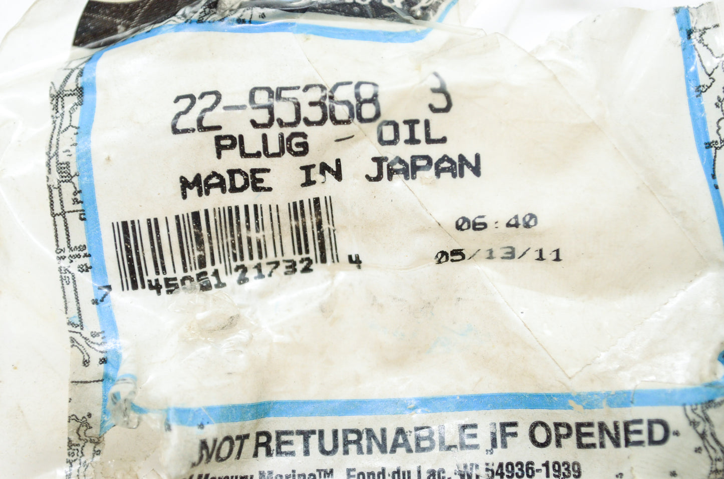 New OEM Quicksilver Mercury Marine Oil Plug NOS
