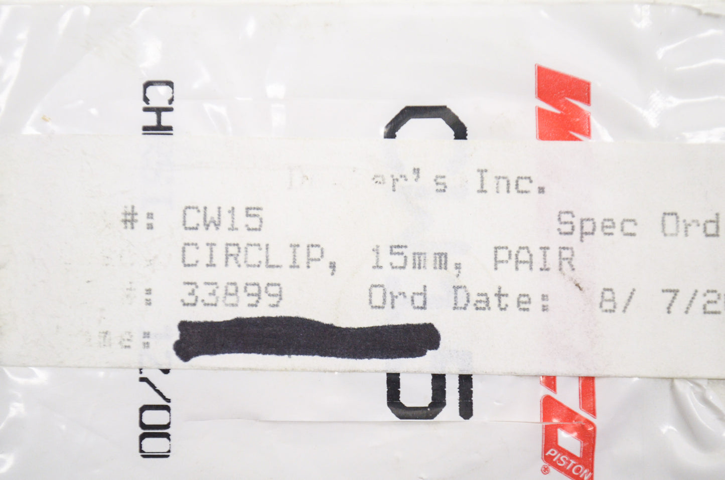 New Wiseco Circlip Qty 2 NOS