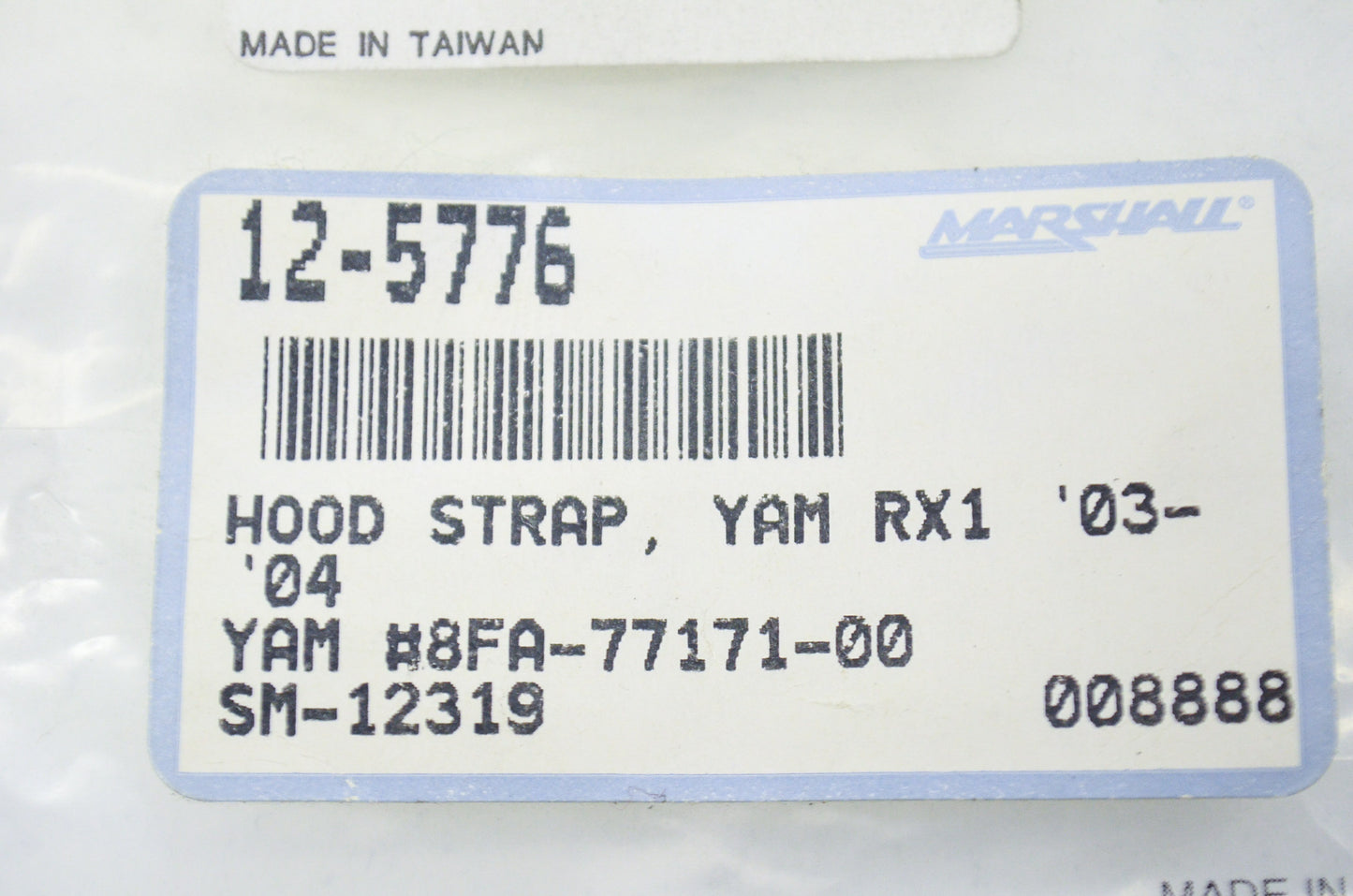 New Sports Parts Inc. Hood Strap Yamaha 03-04 RX1 NOS