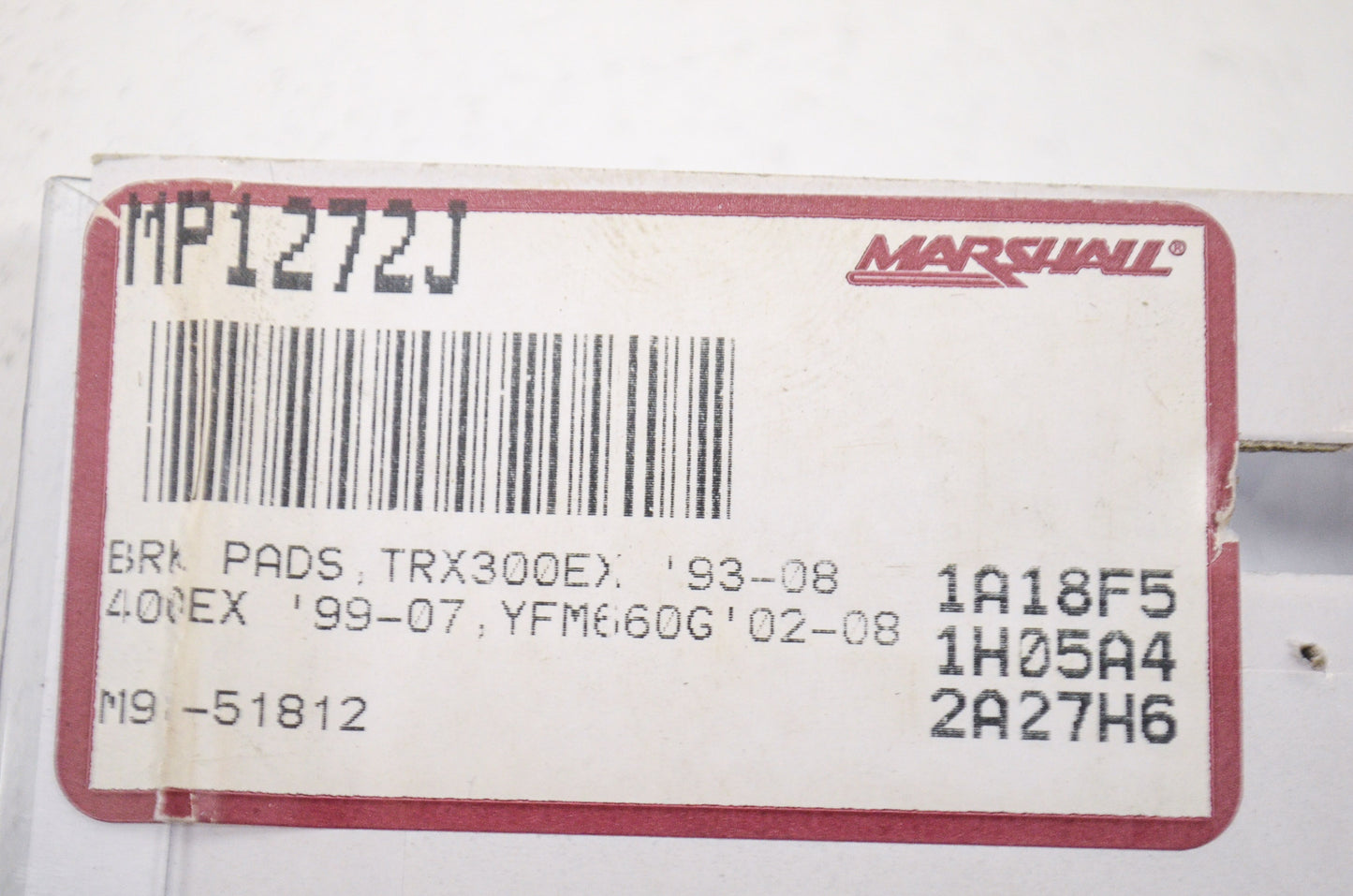 Replacement Brake Pads TRX300EX 400EX YFM660G Qty 2 NOS