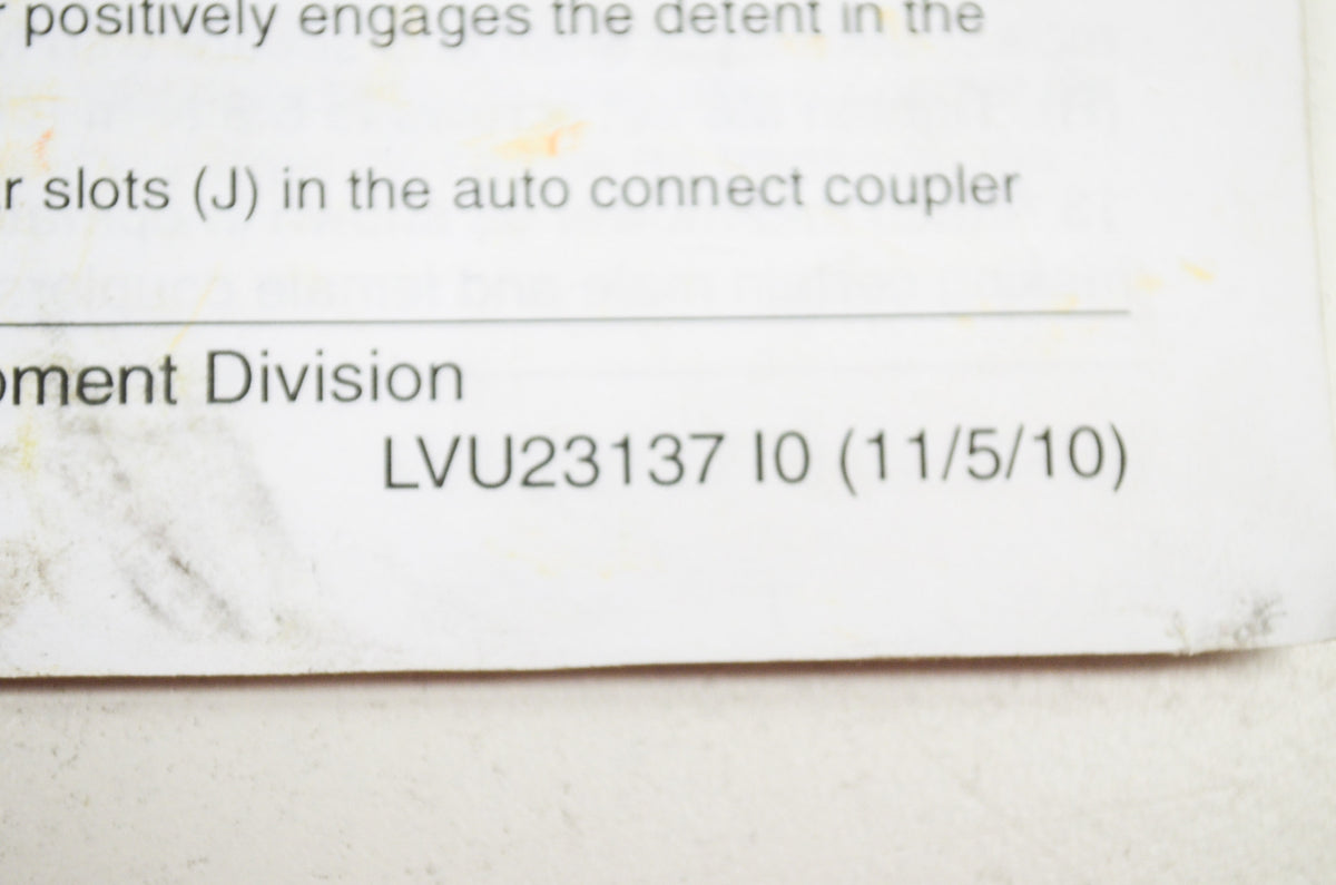 OEM John Deere Installation Instructions Auto Connect Mid Mower Drive