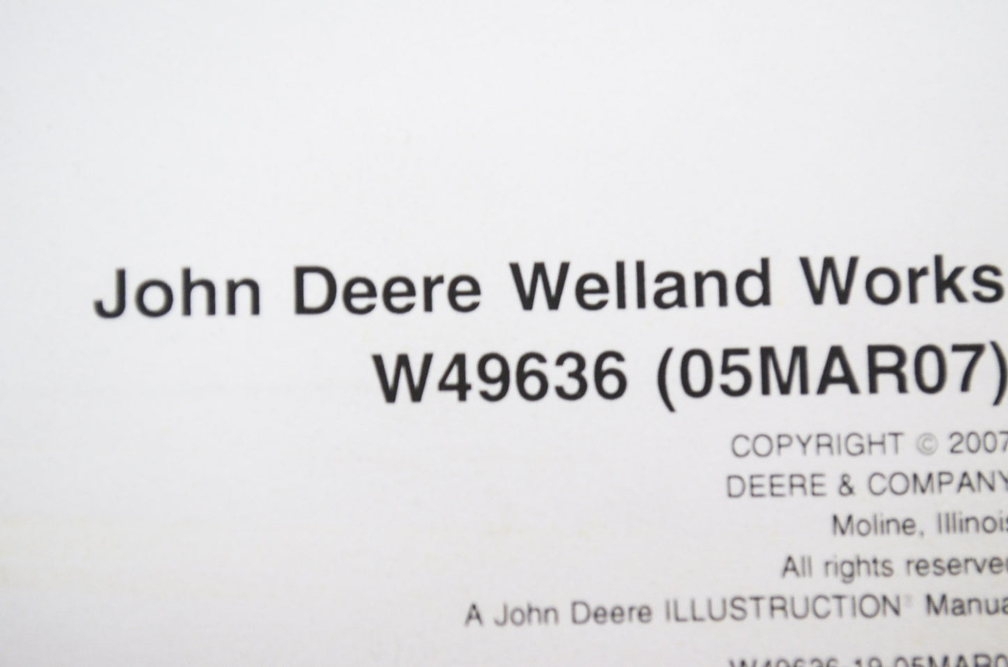 OEM John Deere Installation Instruction Skid Steer