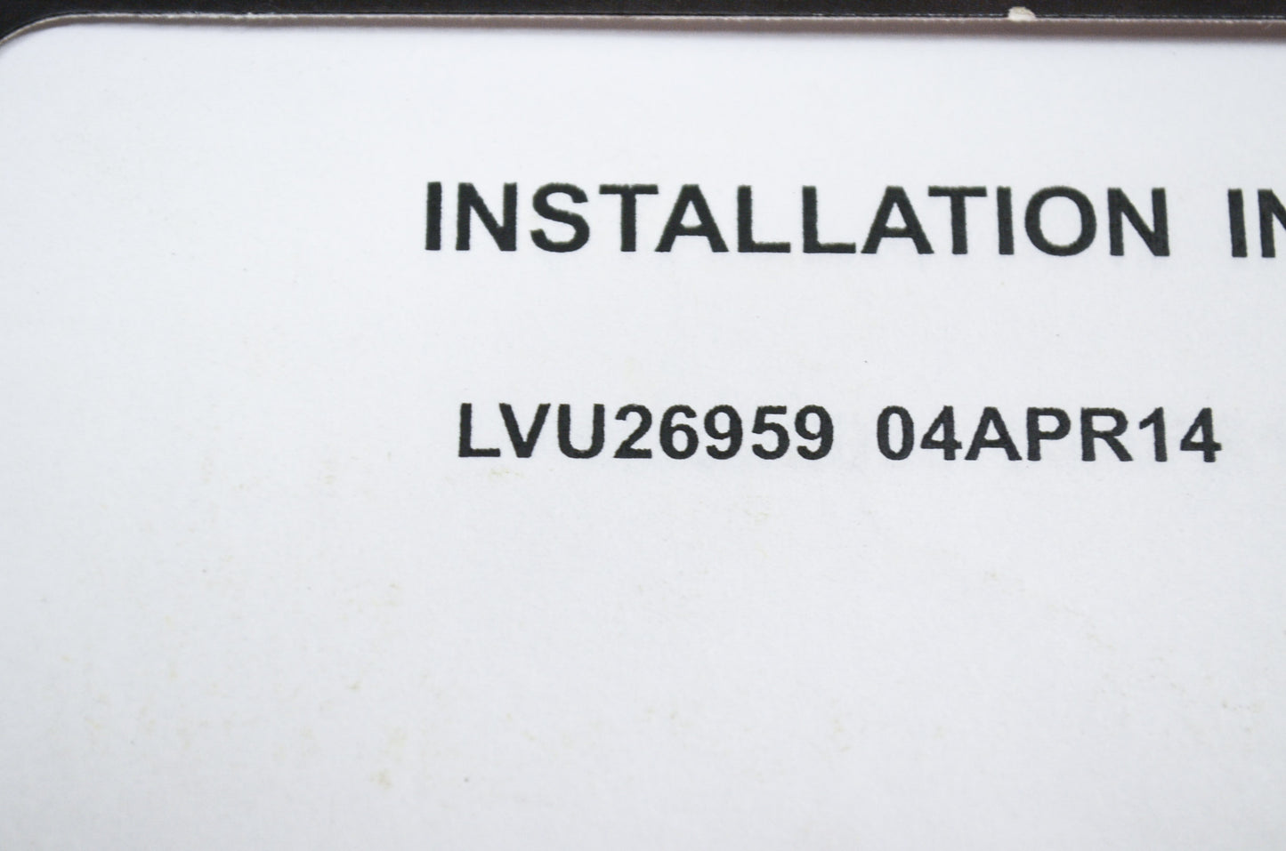 OEM John Deere LVU26959 Installation Instructions 4R Dual Rear SCV Cab Kit