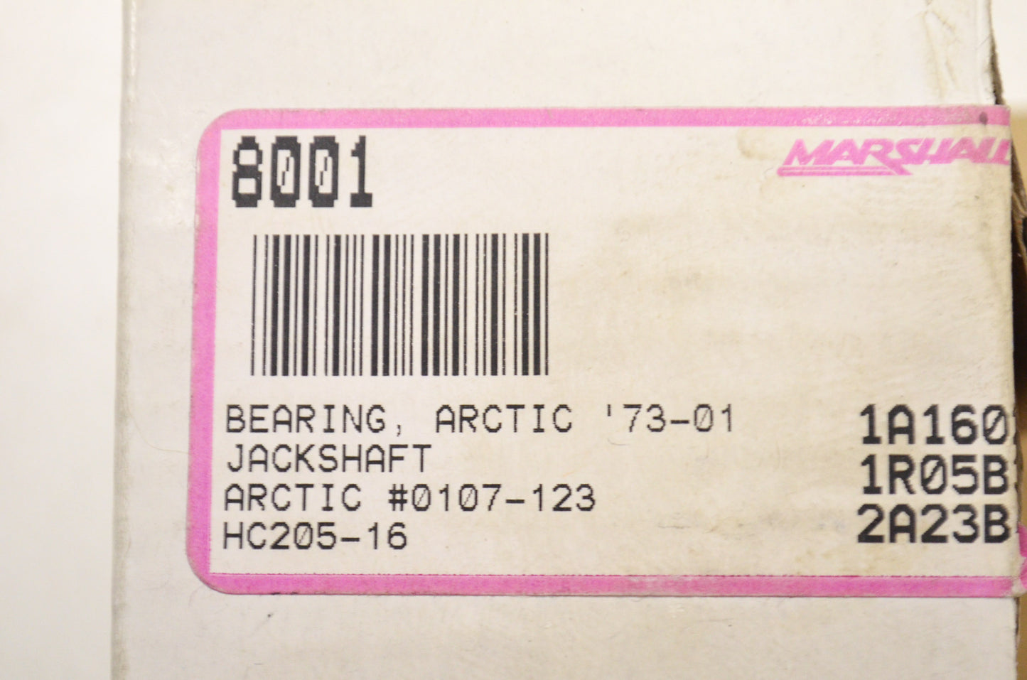 New Marshall Jackshaft Bearing Arctic Cat NOS