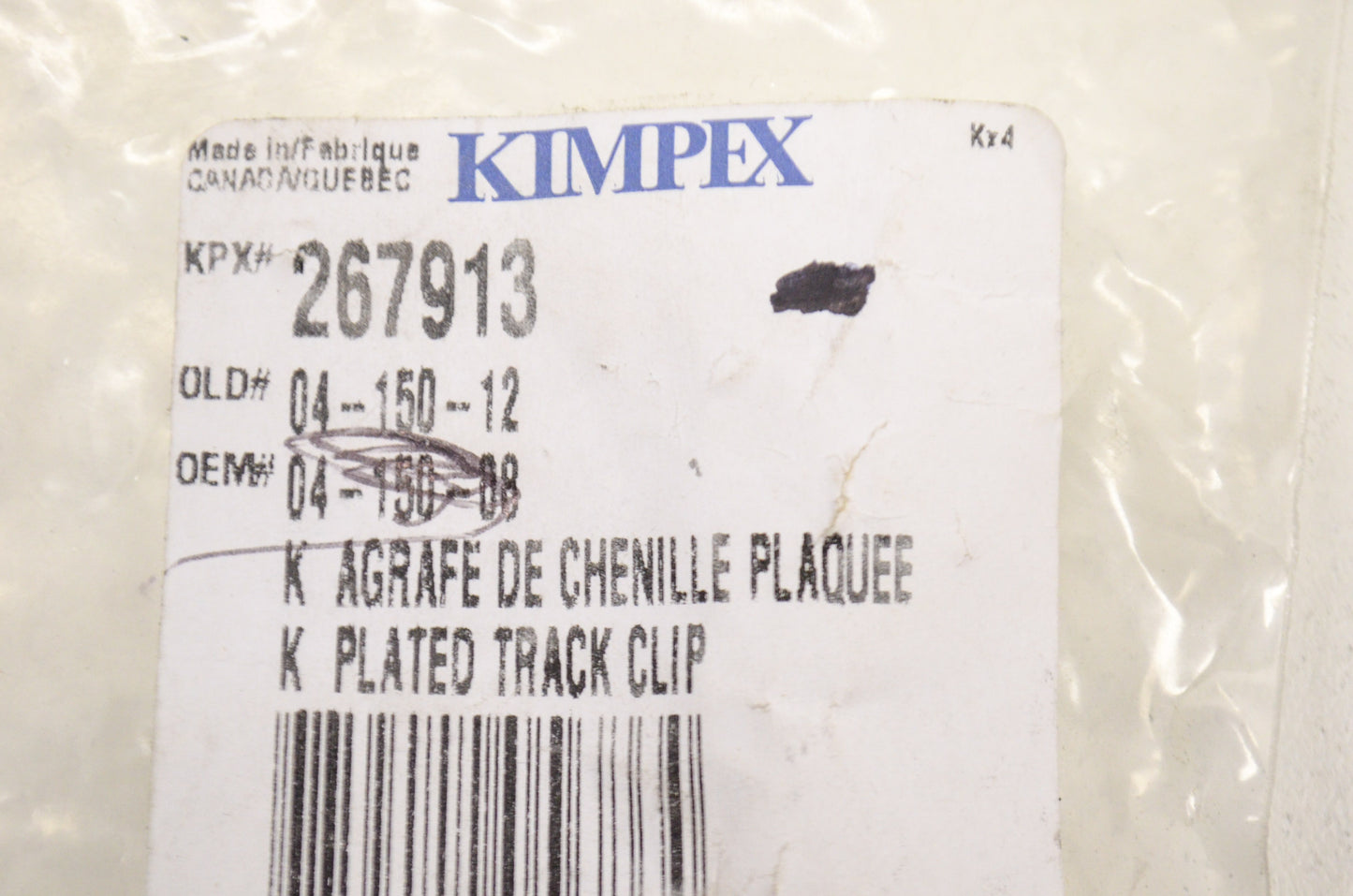 Plated Track Clip Qty 10 NOS