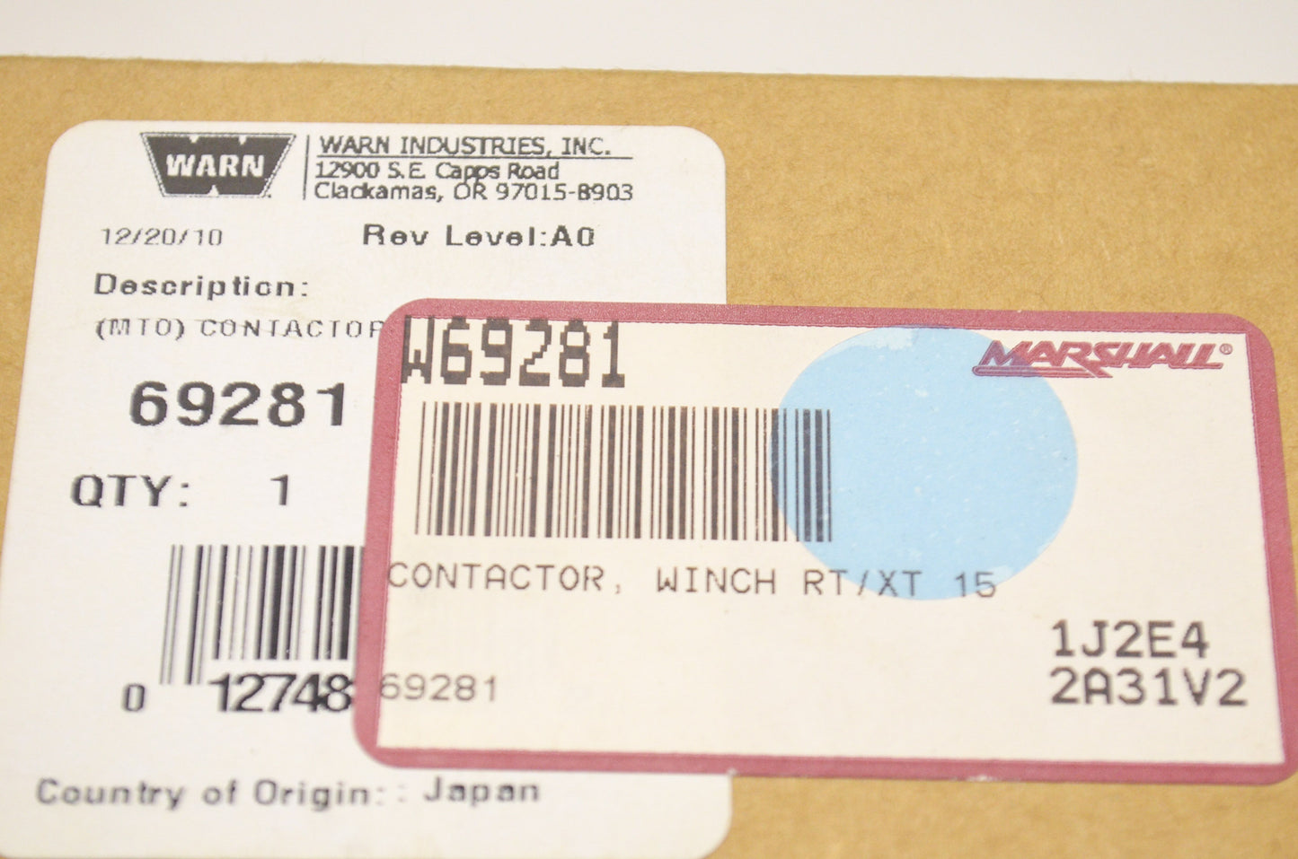 Winch Contactor NOS