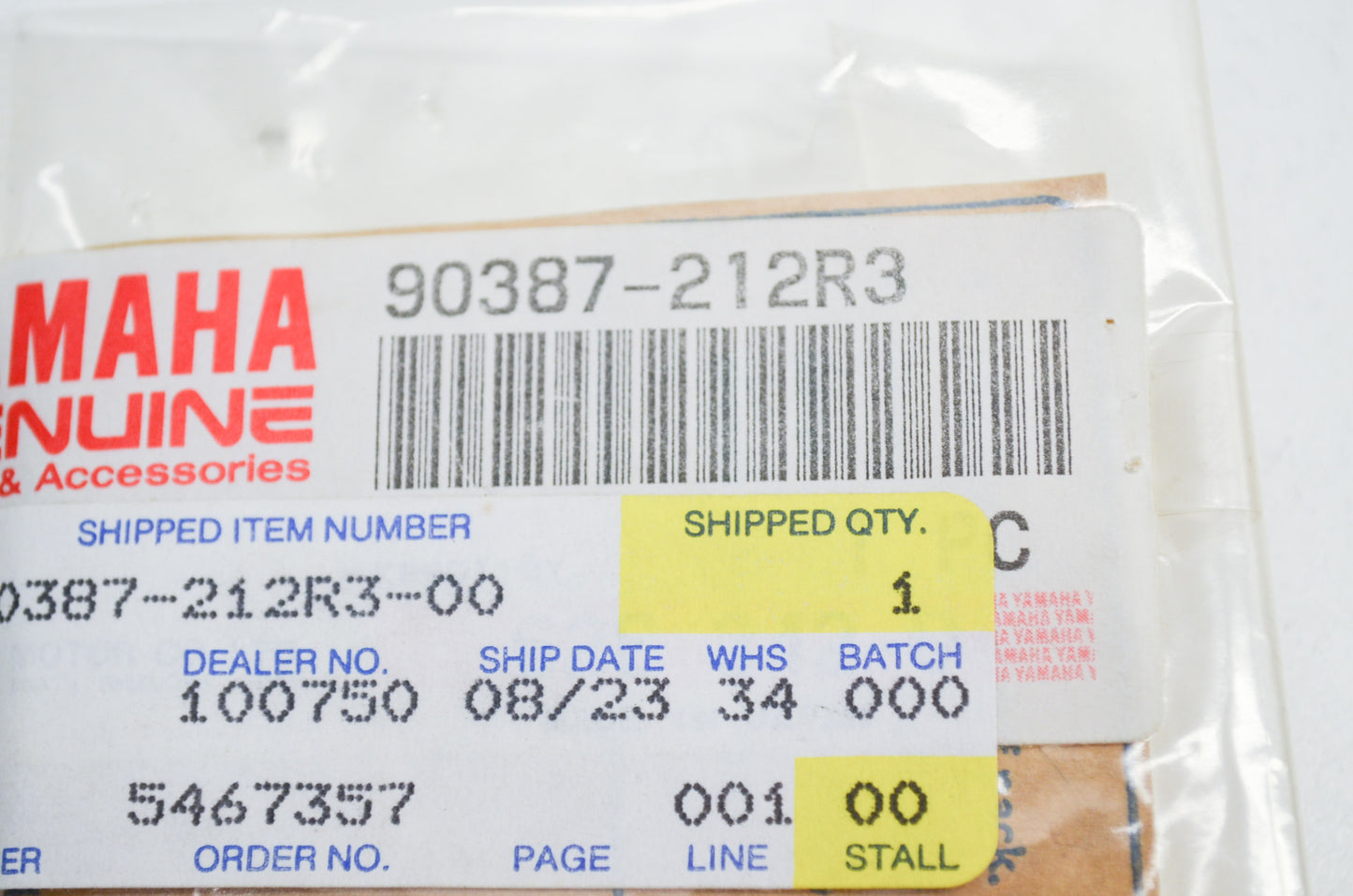 OEM Yamaha 90387-212R3-00 Collar NOS
