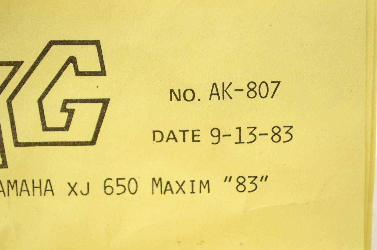 KG AK-807 Leaner Mounting Kit Yamaha XJ Maxim NOS