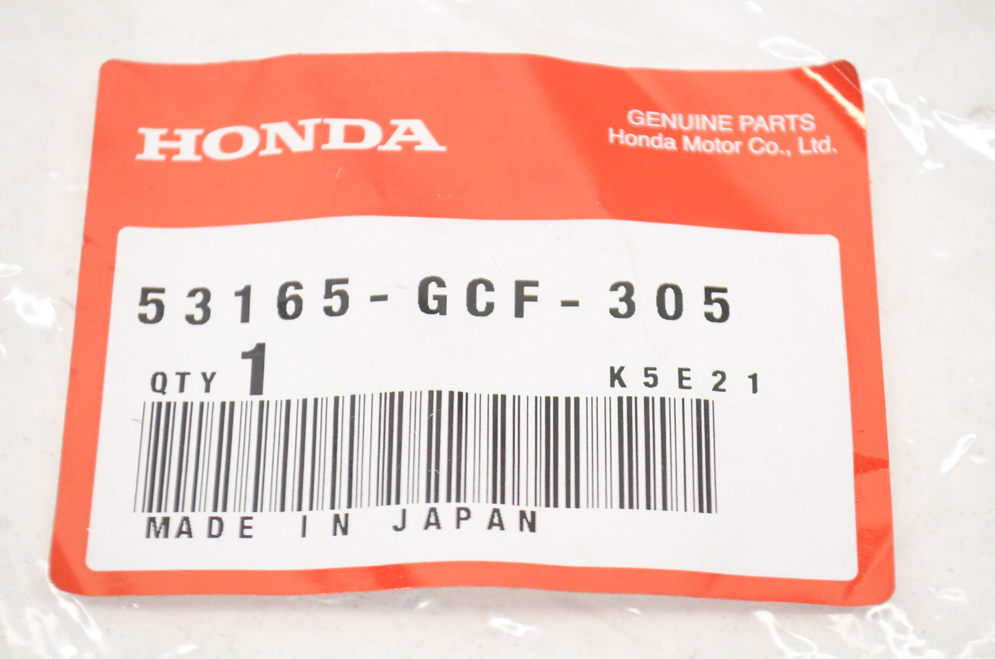 OEM Honda 53165-GCF-305 Right Grip Rubber NOS