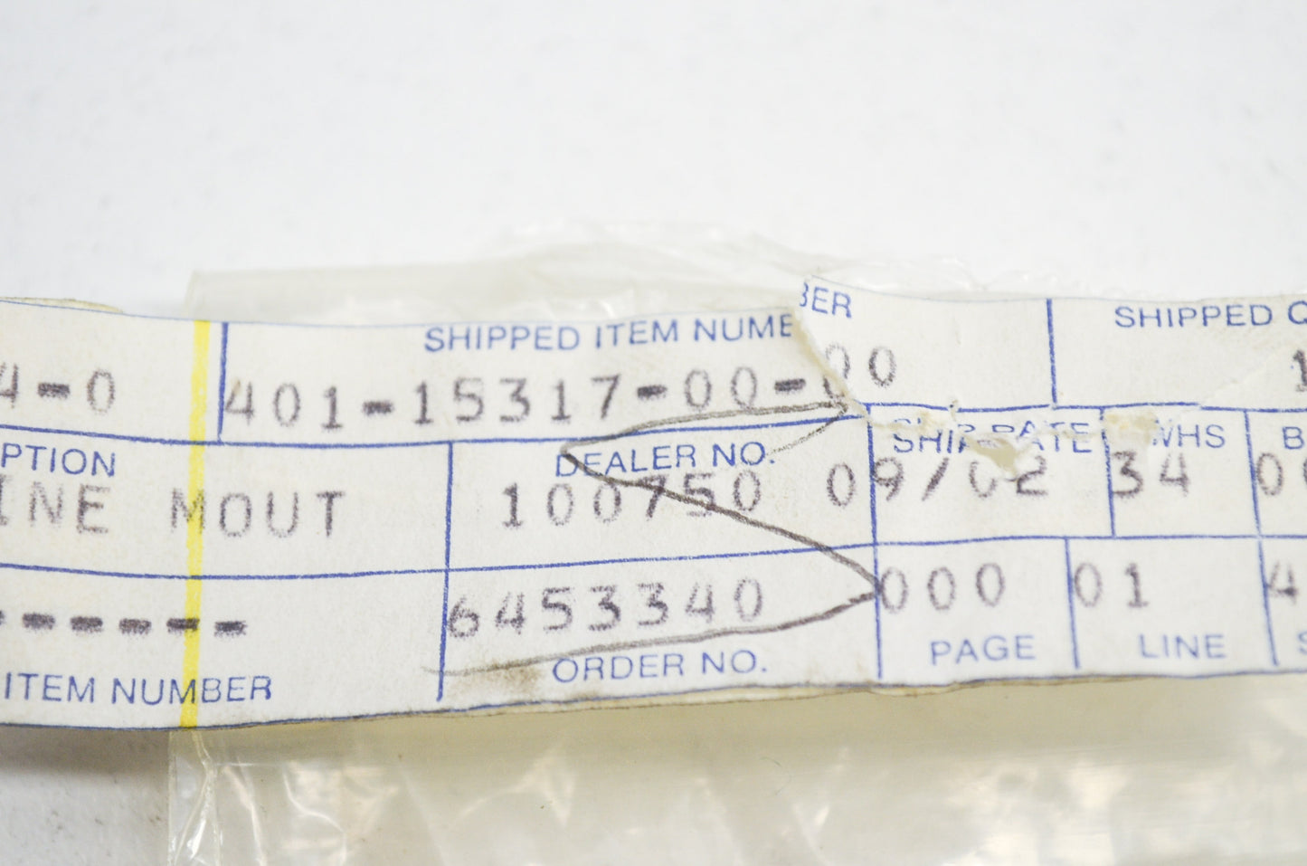 OEM Yamaha 401-15317-00-00 Engine Mount Spacer NOS