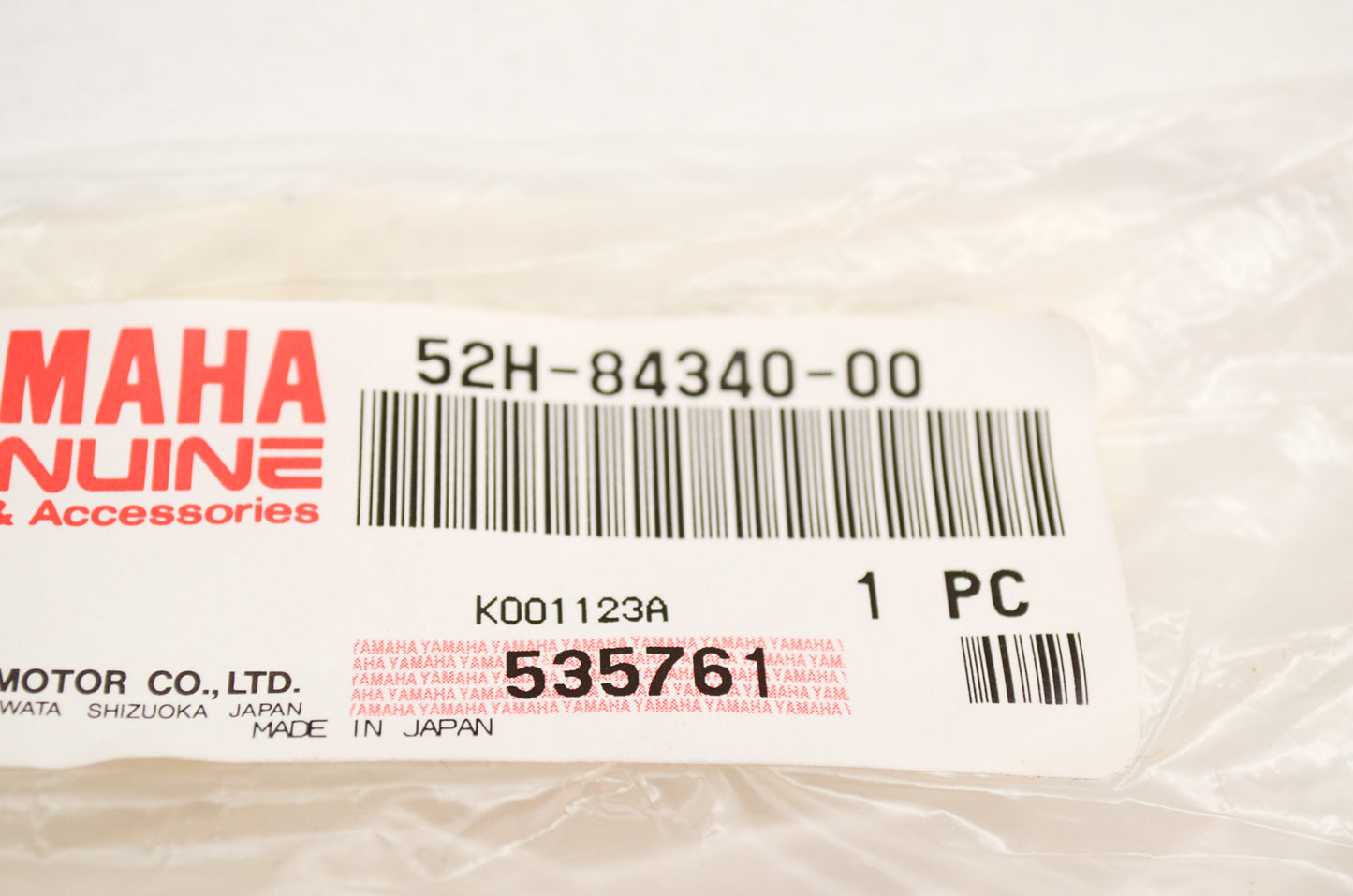 OEM Yamaha 52H-84340-00-00 Socket Cord Assembly 1 NOS