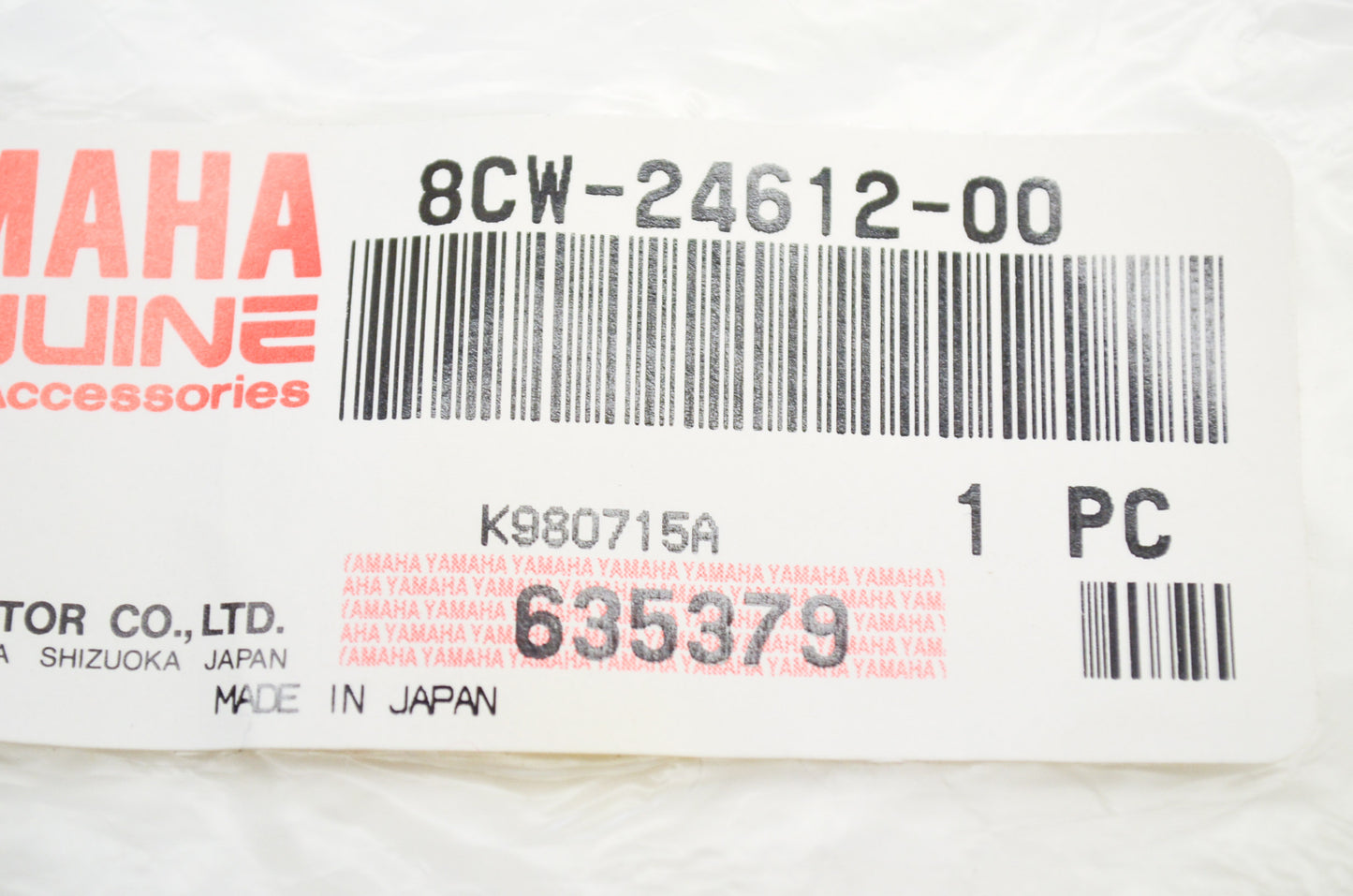 OEM Yamaha 8CW-24612-00-00 Cap Gasket NOS