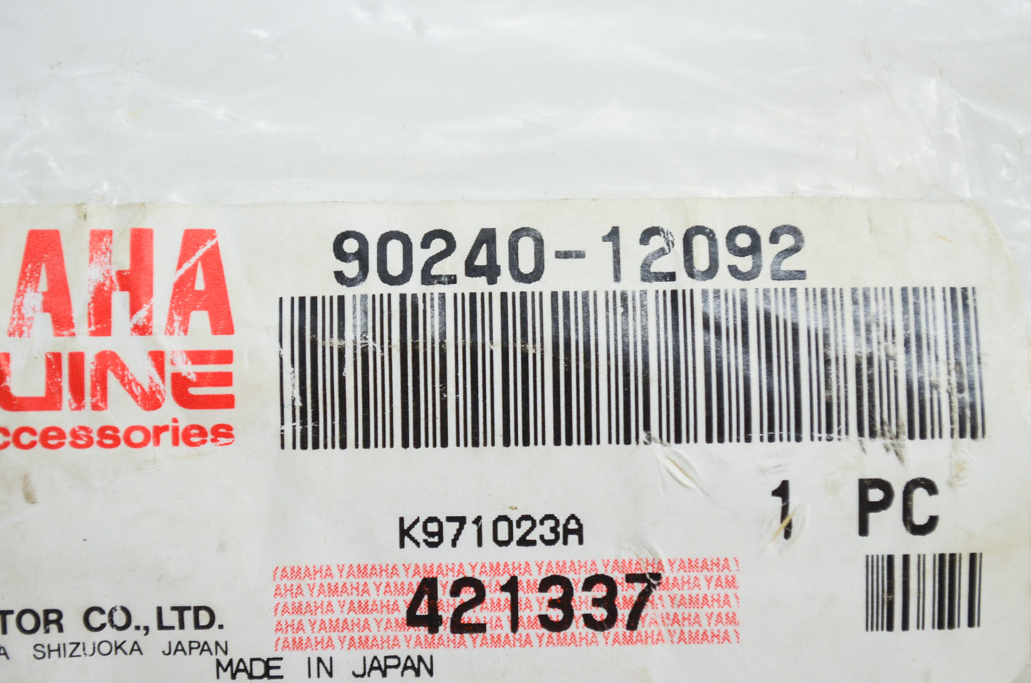 OEM Yamaha 90240-12092-00 Clevis Pin NOS