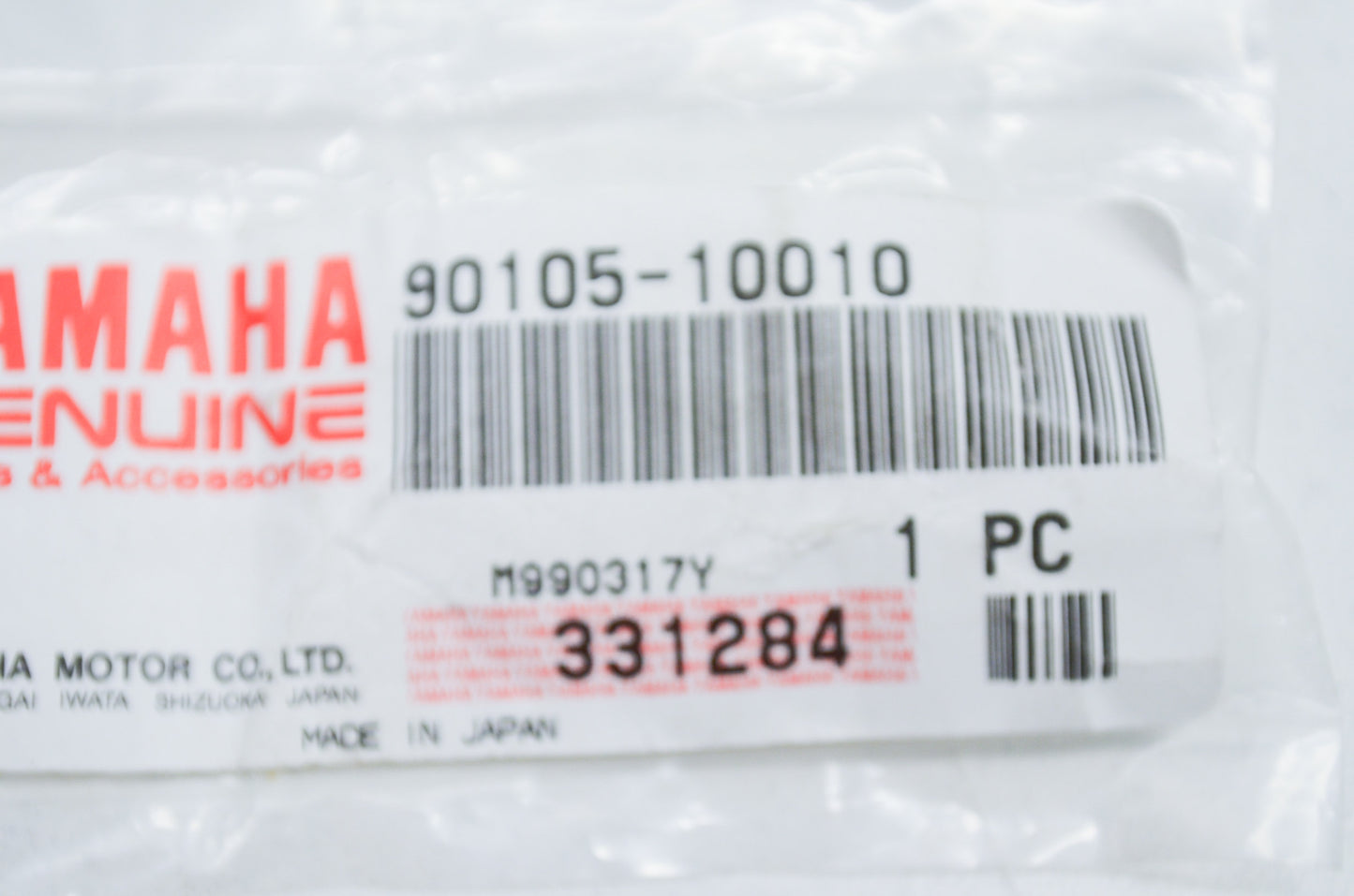 OEM Yamaha 90105-10010-00 Washer Based Bolt NOS
