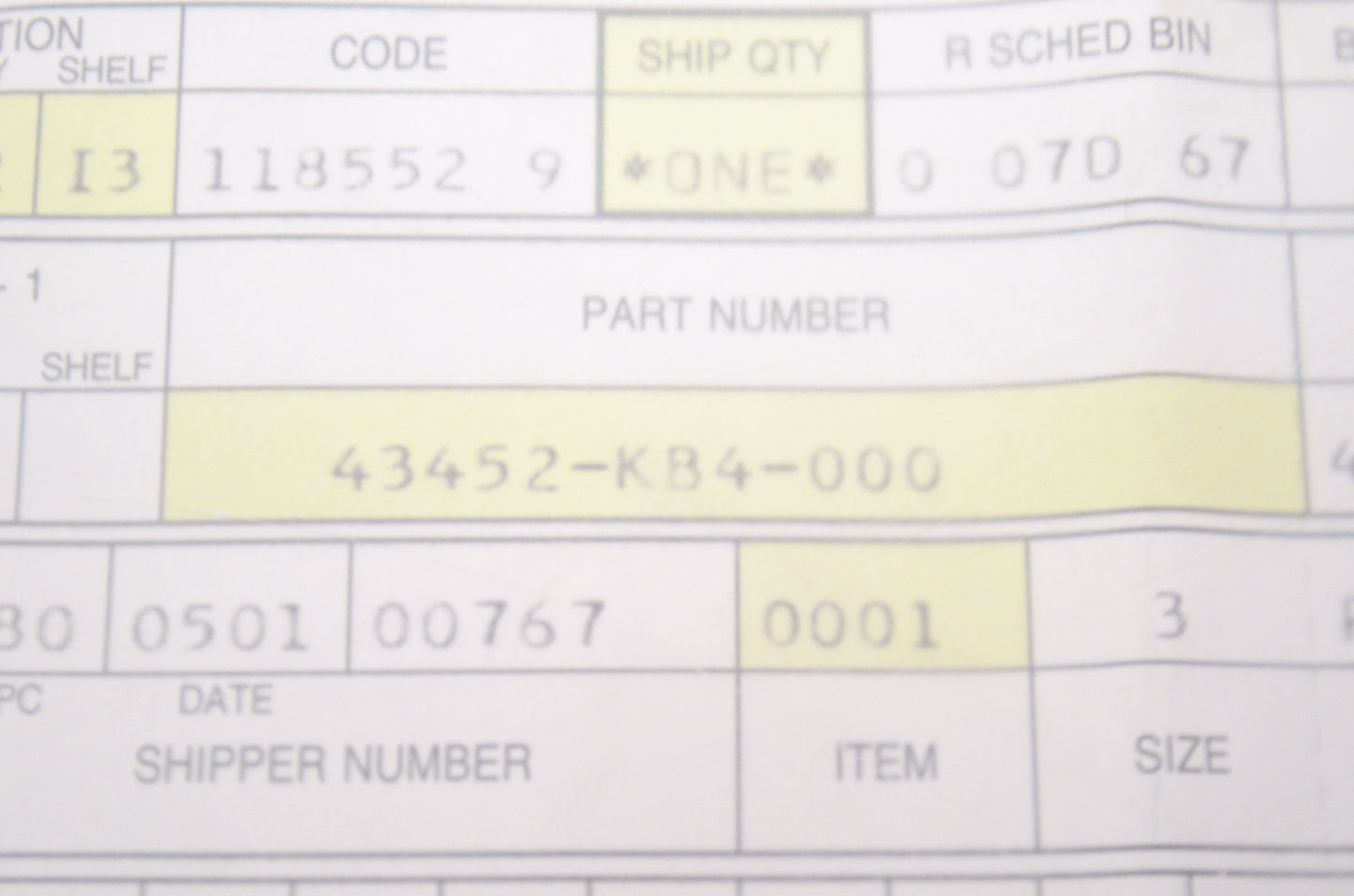 OEM Honda 43452-KB4-000 Joint Pin B NOS