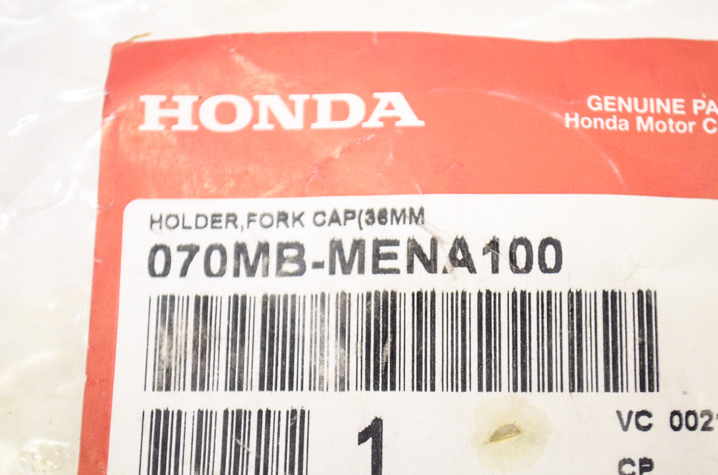 OEM Honda 070MB-MENA100 Fork Cap Holder 36mm NOS