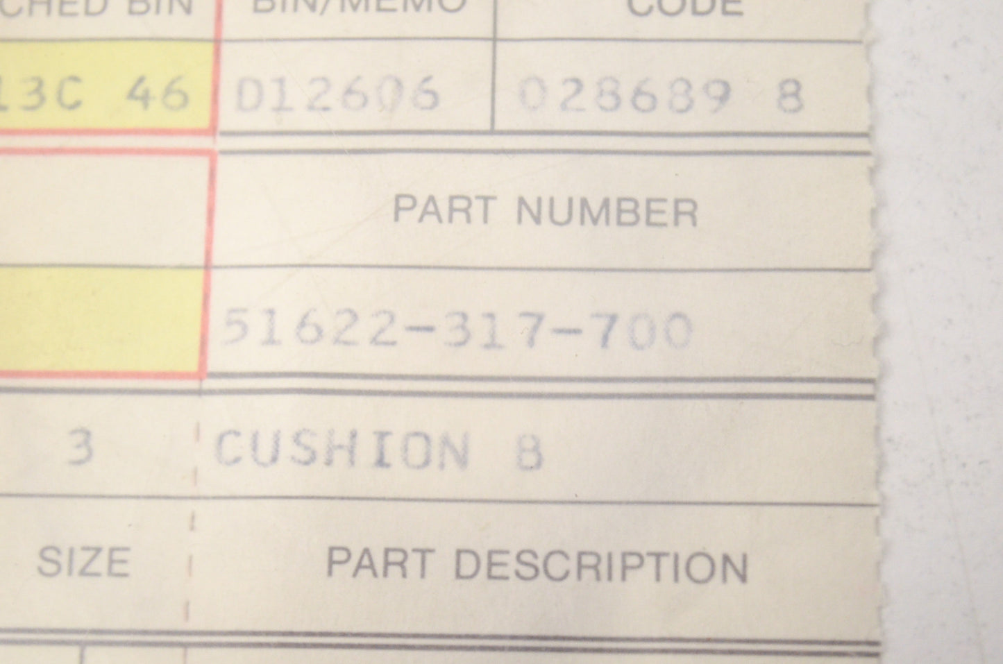 OEM Honda 51622-317-700 Front Rubber B