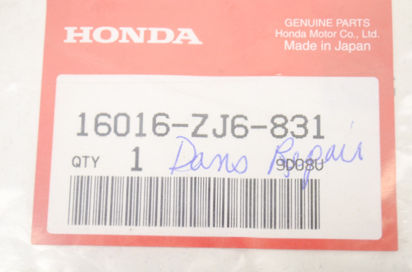 OEM Honda 16016-ZJ6-831 Screw Set NOS