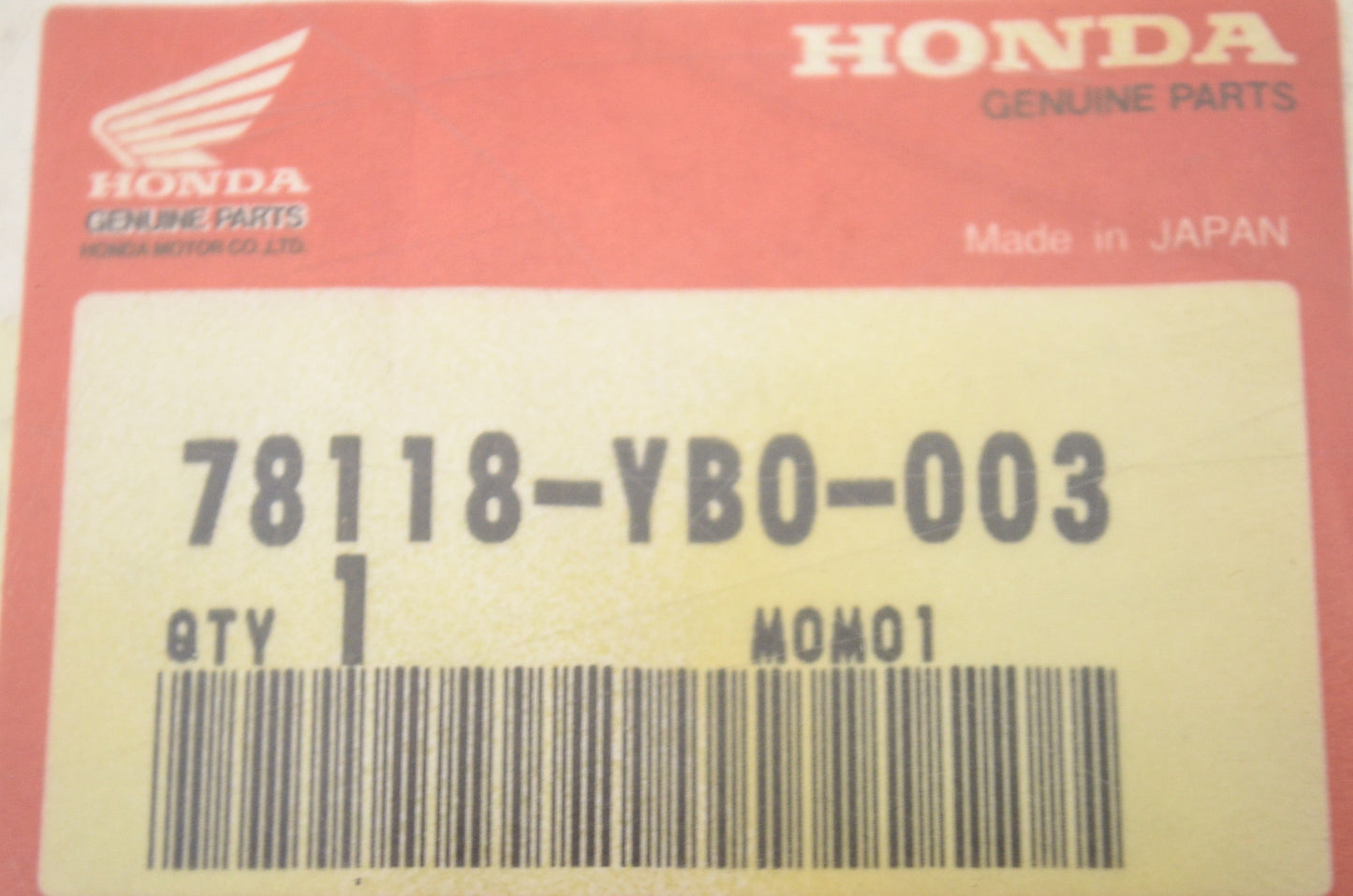 OEM Honda 78118-YB0-003 Seal Ring B NOS