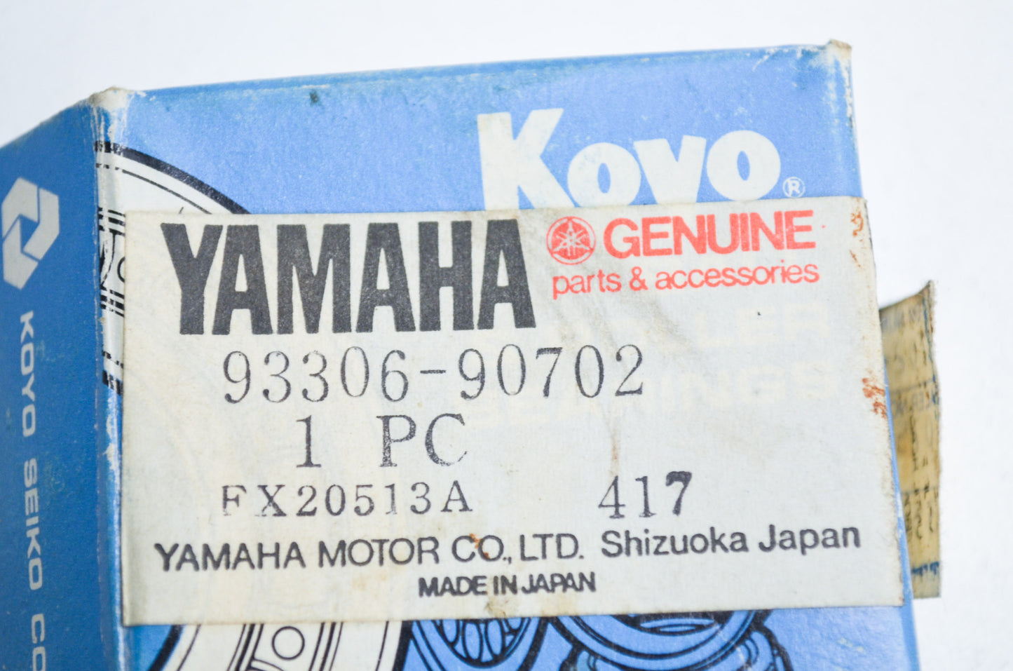 OEM Yamaha 93306-90702-00 Bearing NOS
