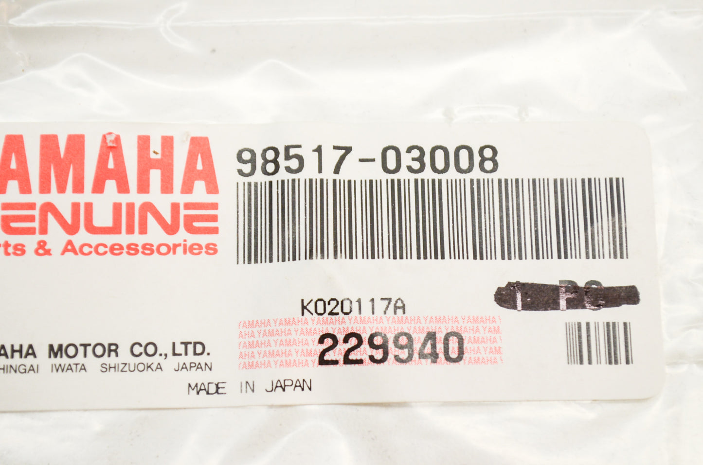 OEM Yamaha 98517-03008-00 Pan Screw Qty 2 NOS