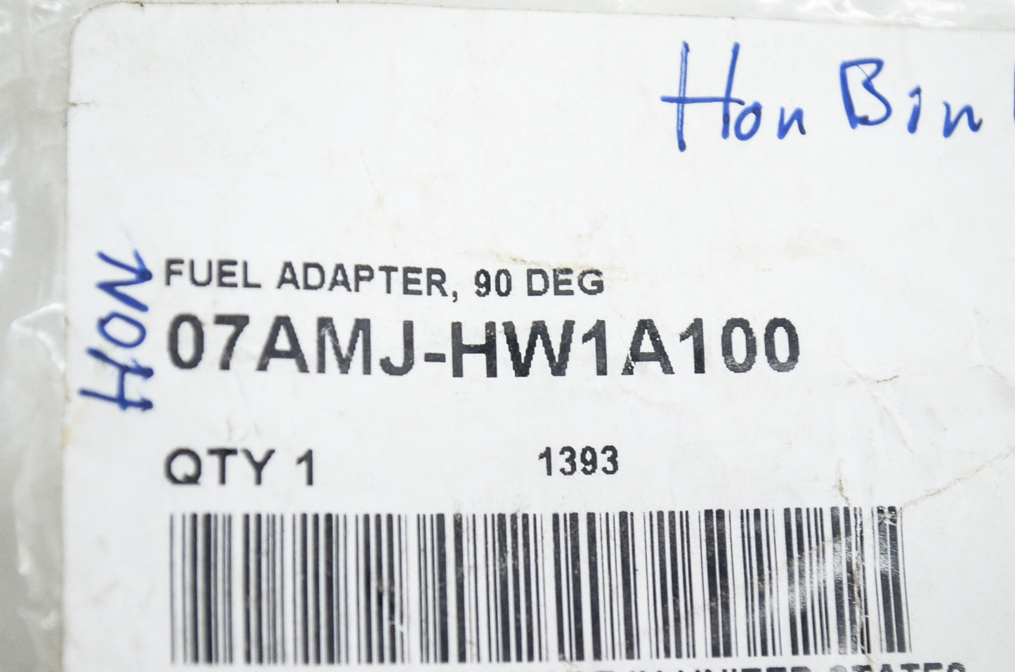 OEM Honda 07AMJ-HW1A100 Fuel Adapter 90 Degree NOS
