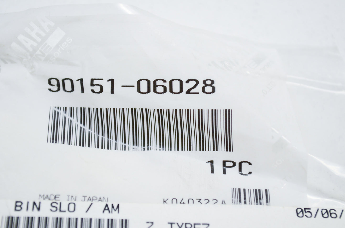 OEM Yamaha 90151-06028-00 Flat Screw NOS