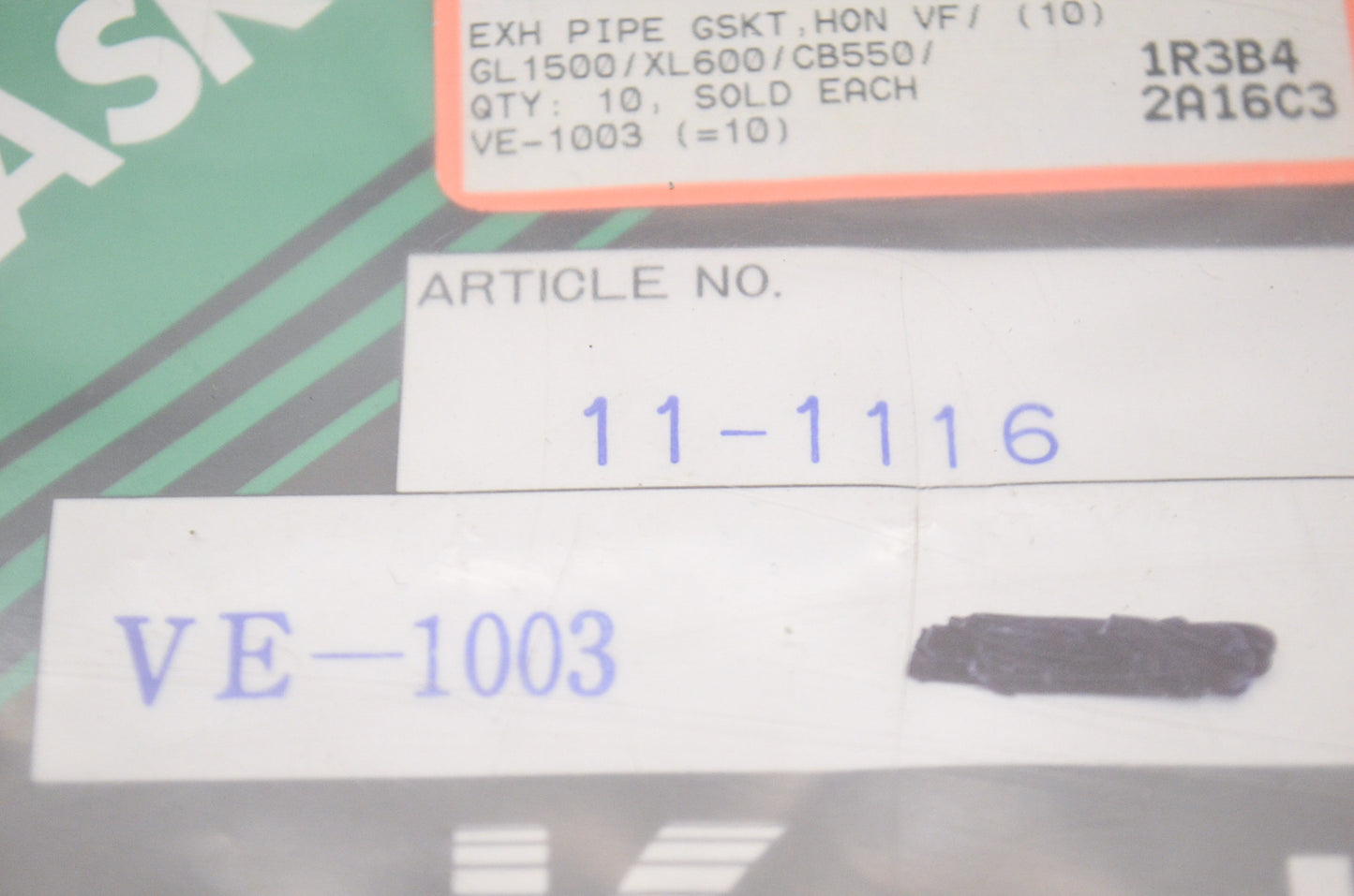 New Vesrah Exhaust Gasket Qty 2 Honda GL1500 XL600 CB550 NOS
