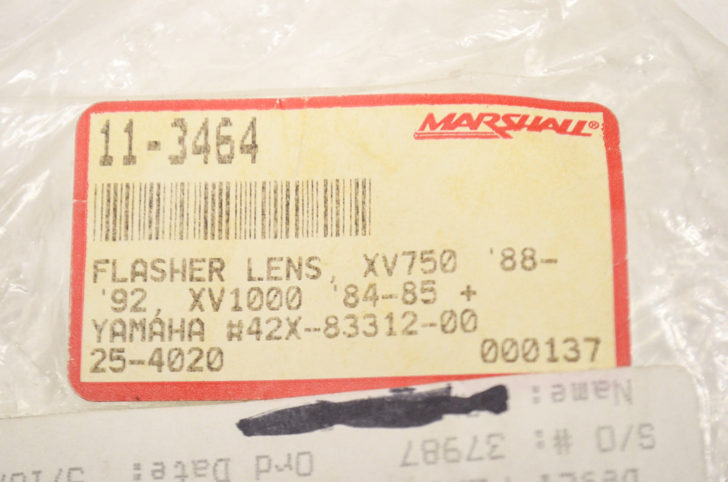 New Marshall Flasher Lens Yamaha XV750 XV1000 NOS