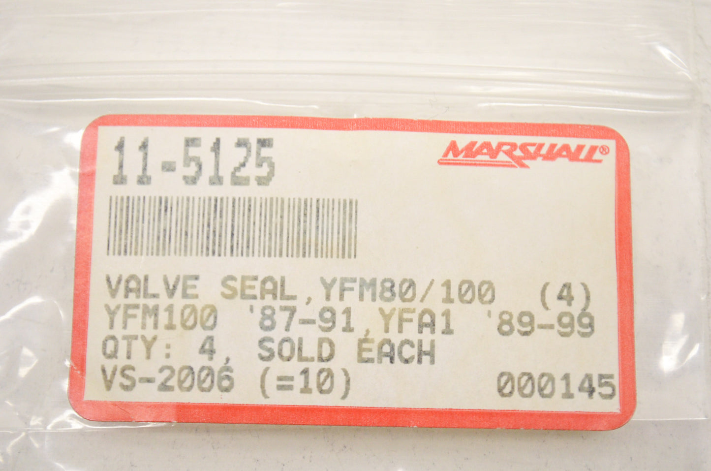 Valve Seal Yamaha YFM 80 100 YFA1 Qty 4 NOS