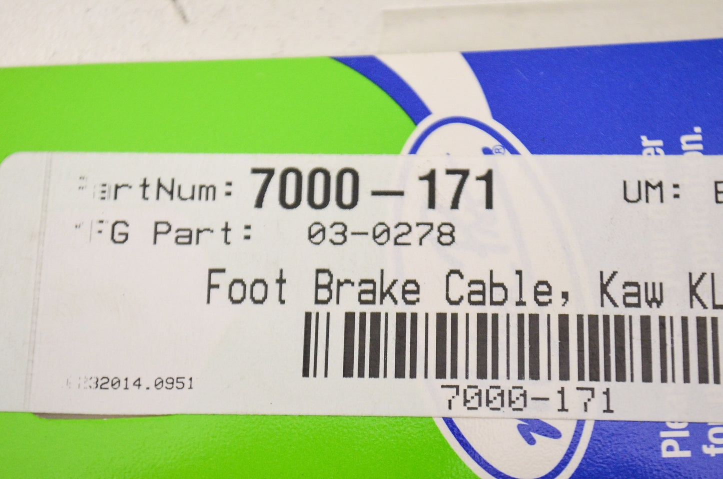 Motion Pro 03-0278 Foot Brake Cable Kawasaki Klf300
